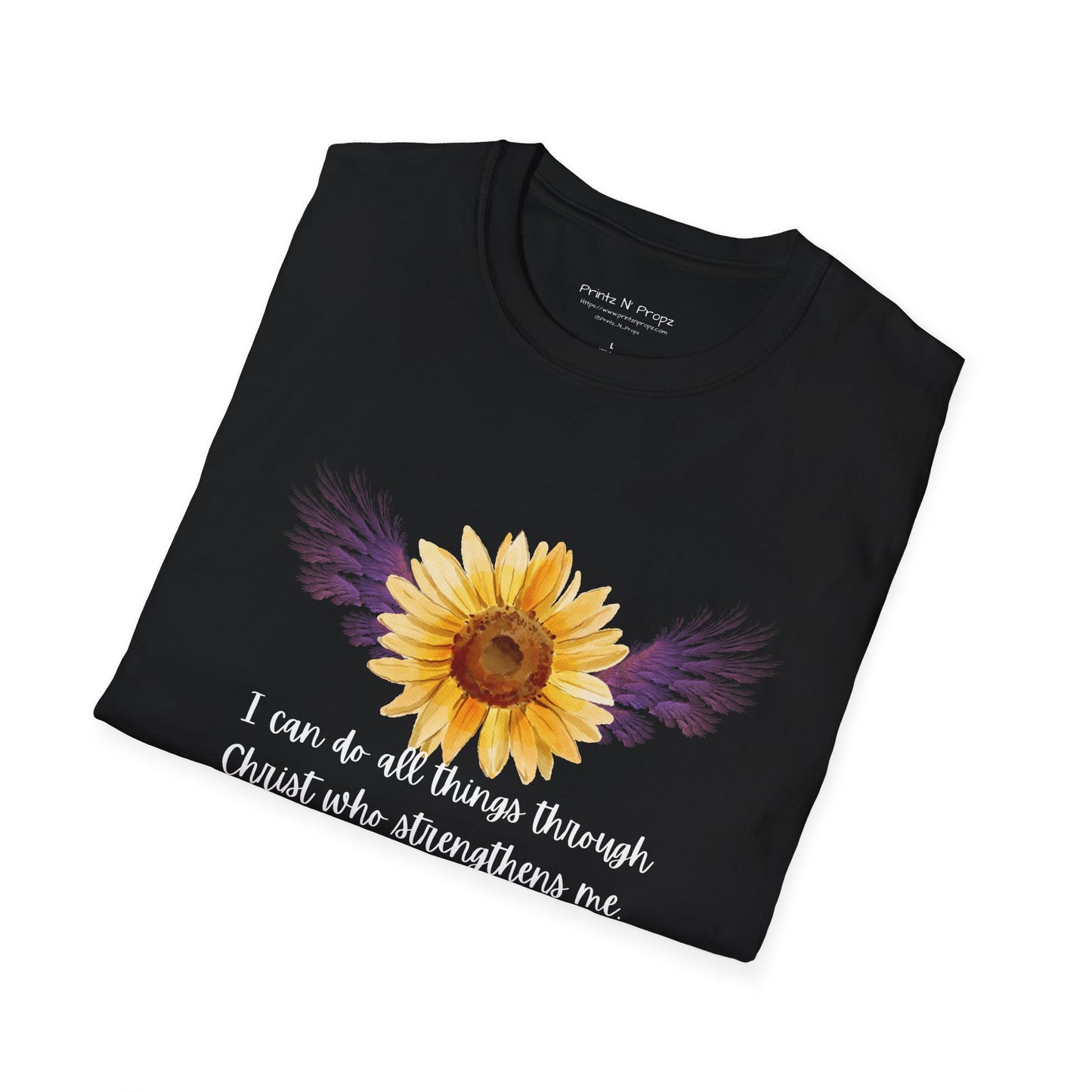 Sunflower Philippians 4:13 T-Shirt