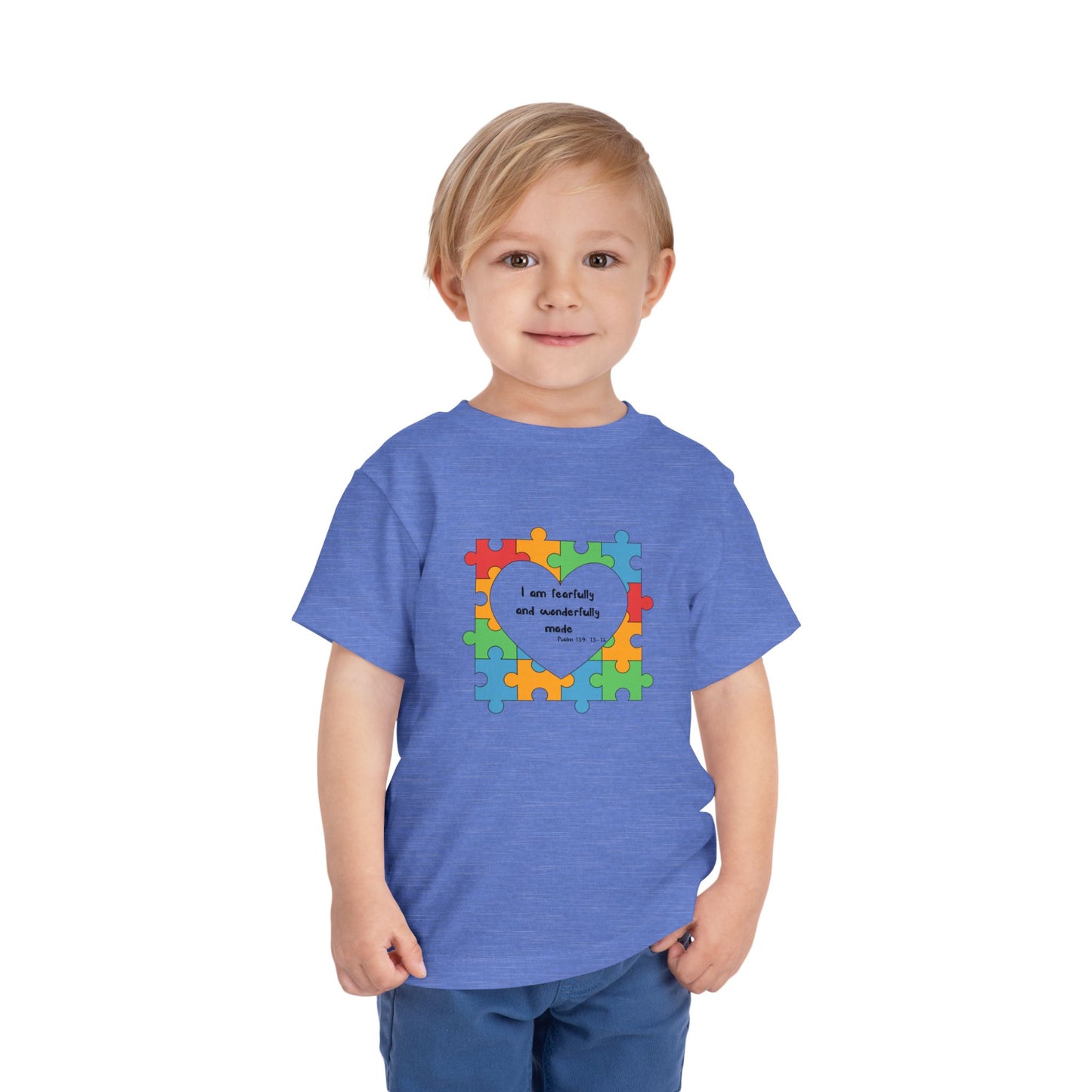 Toddler Tee - Psalm 139 Christian Scripture autism awareness month