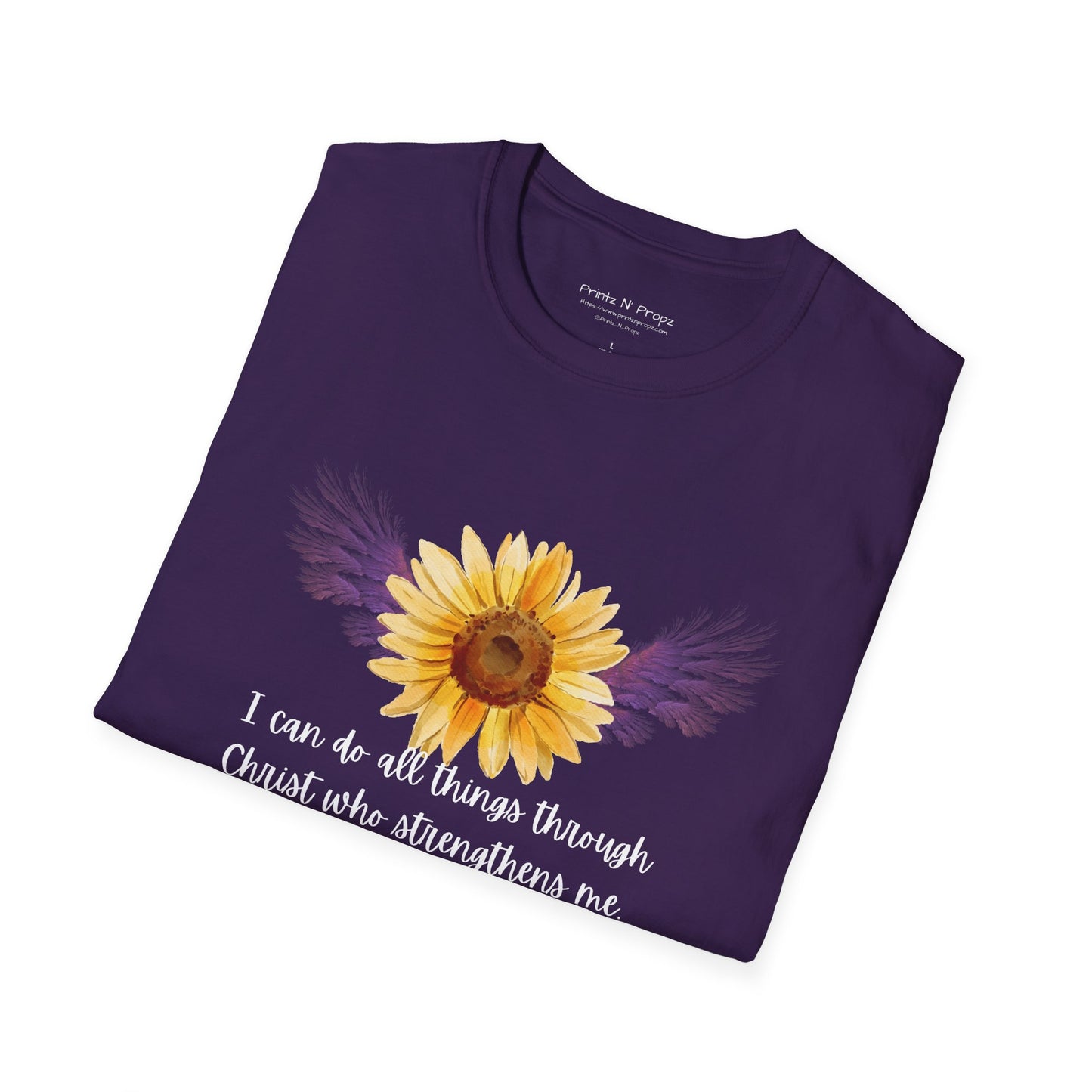 Sunflower Philippians 4:13 T-Shirt