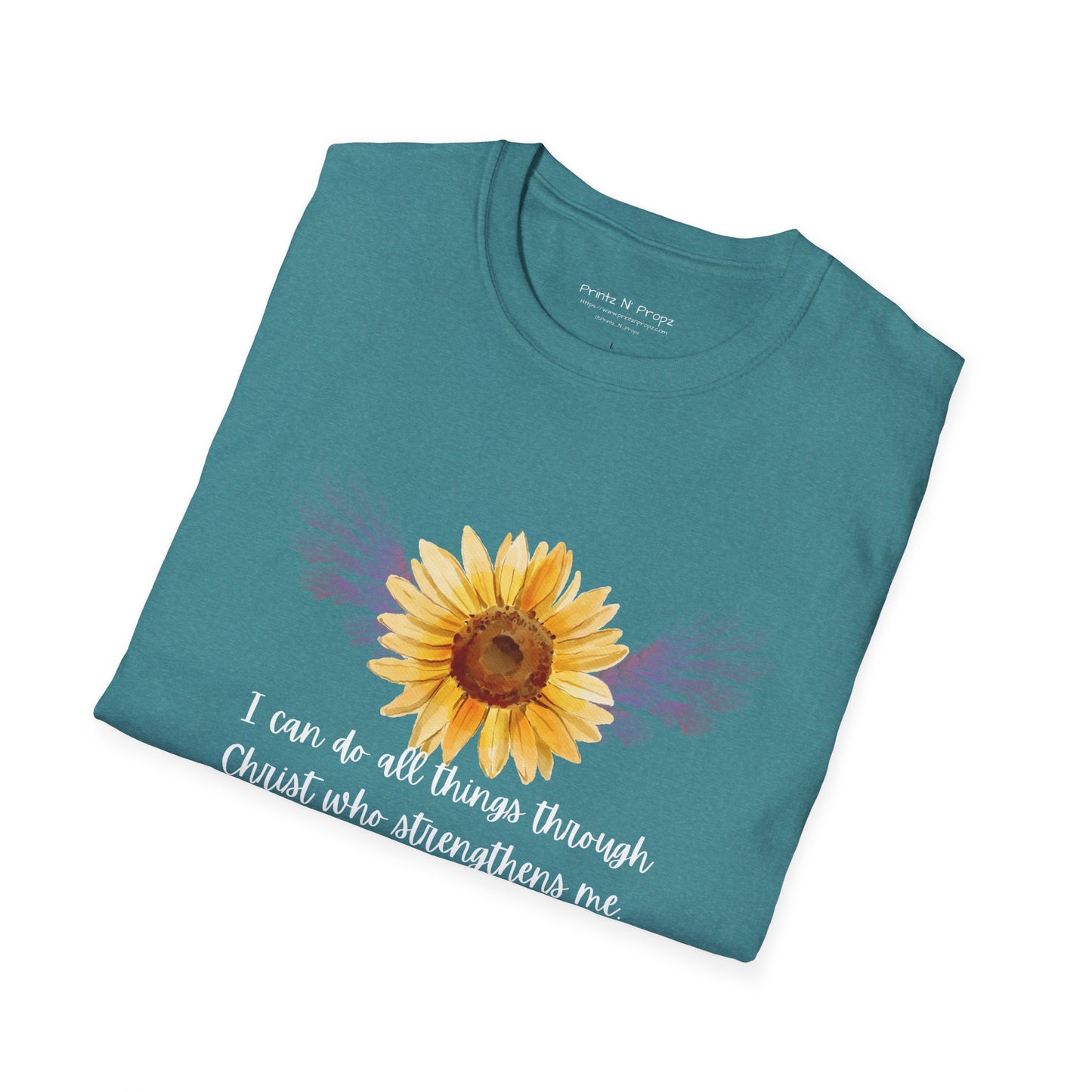 Sunflower Philippians 4:13 T-Shirt