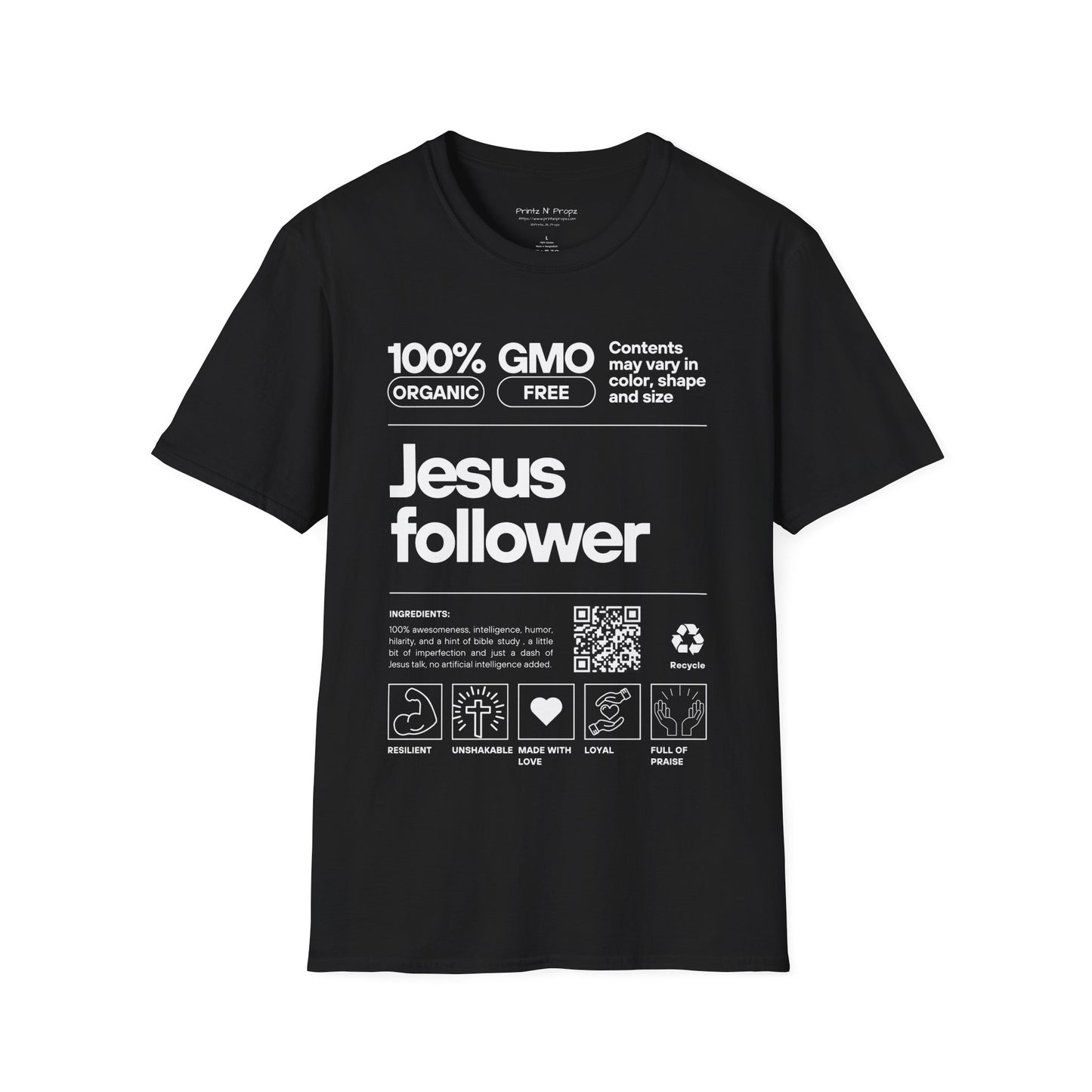 Jesus Follower Unisex Softstyle T-Shirt - Organic & GMO Free