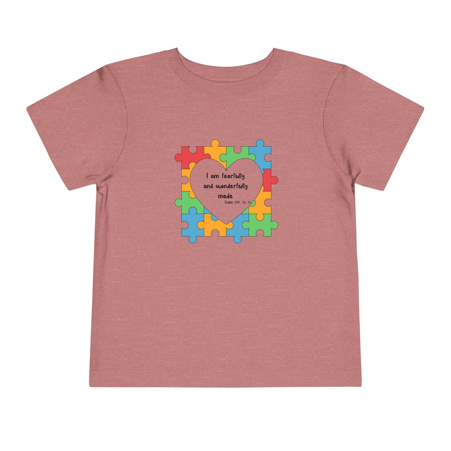 Toddler Tee - Psalm 139 Christian Scripture autism awareness month