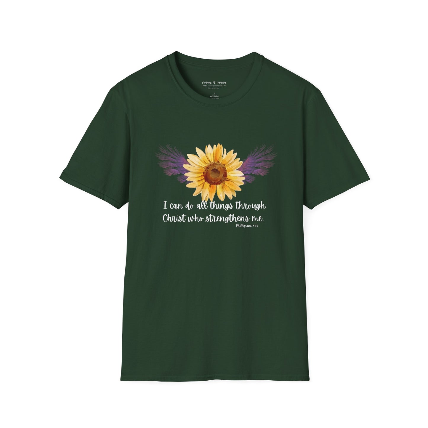 Sunflower Philippians 4:13 T-Shirt