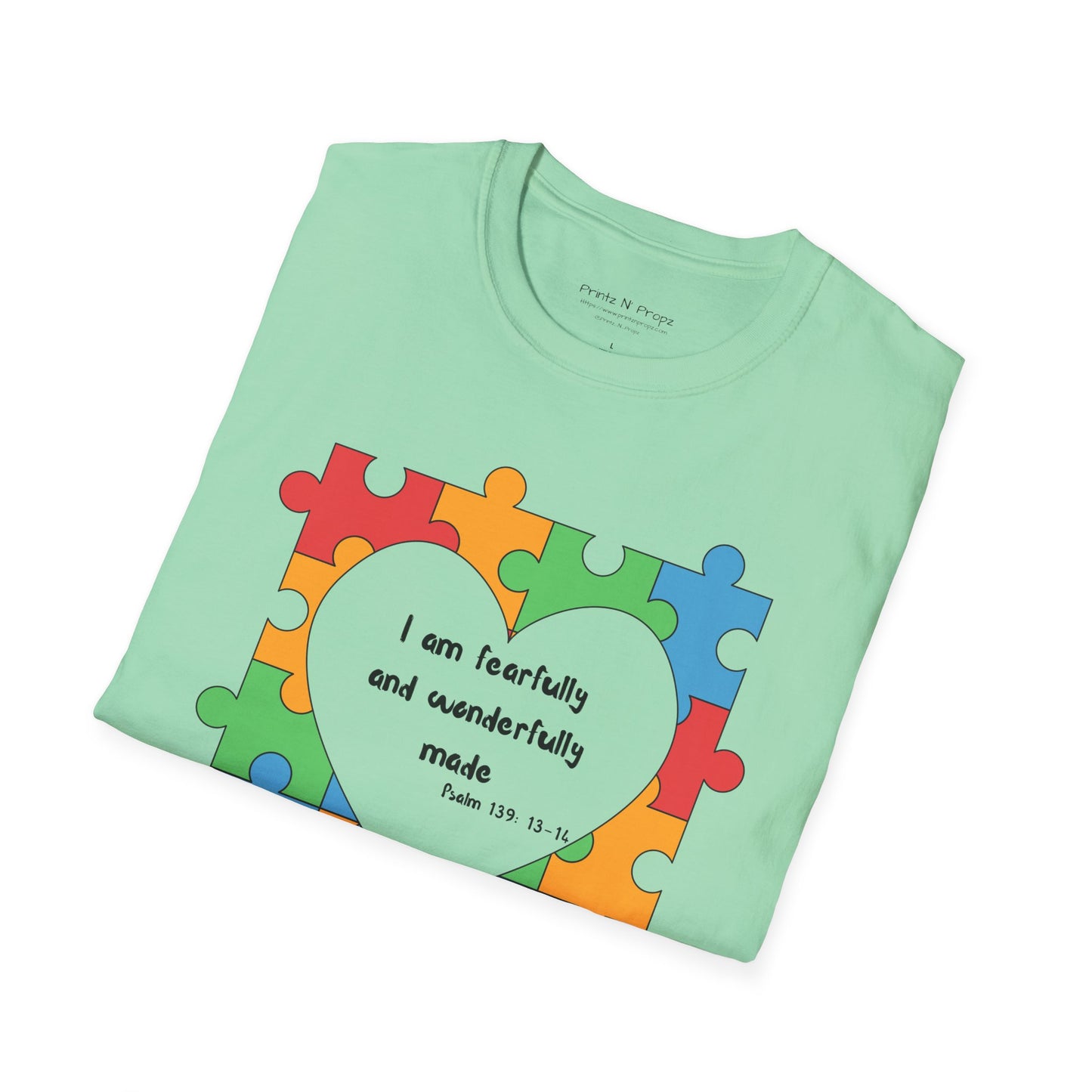 Autism Awareness T-Shirt - Psalm 139 Christian Tee