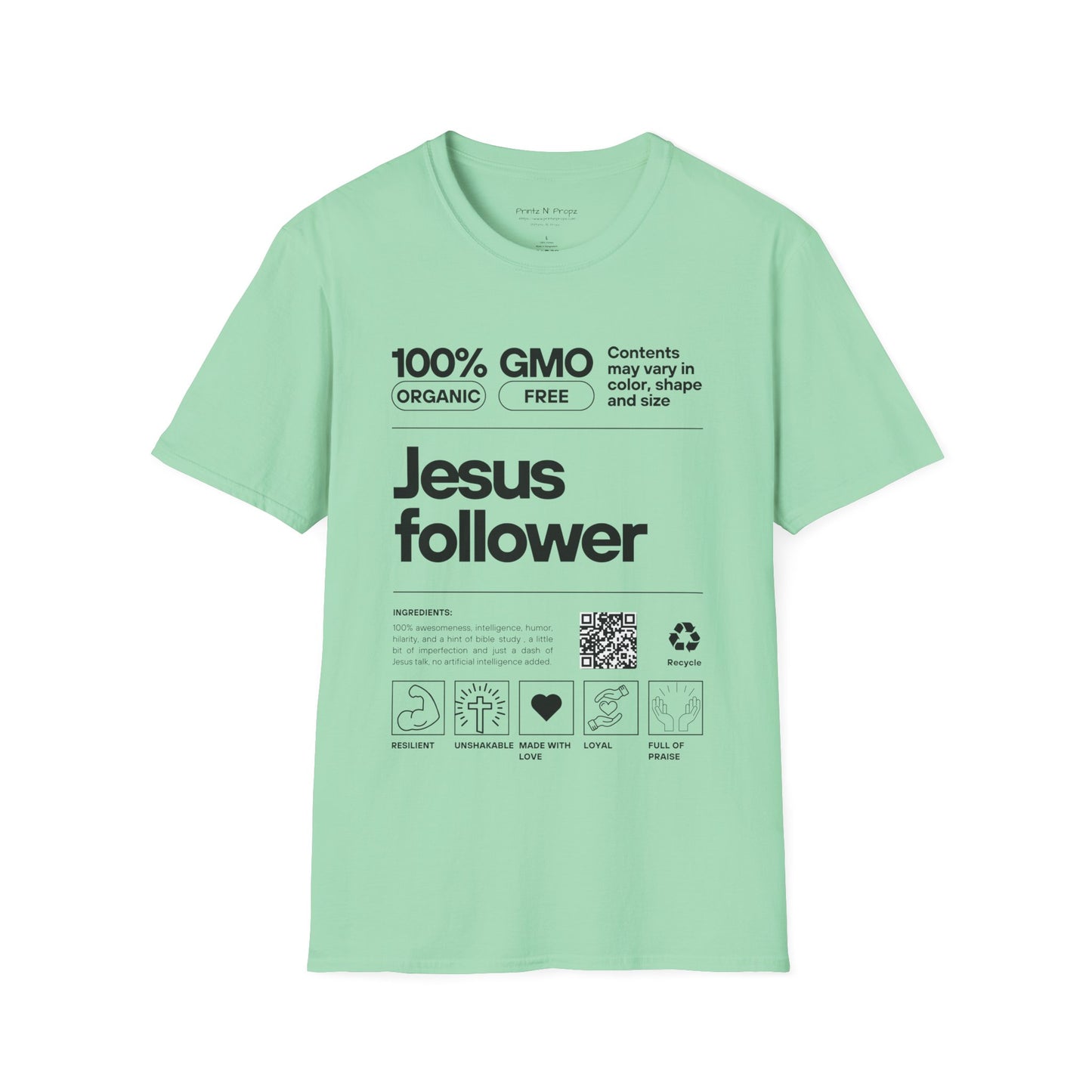 Jesus Follower Unisex Softstyle T-Shirt - Organic & GMO Free