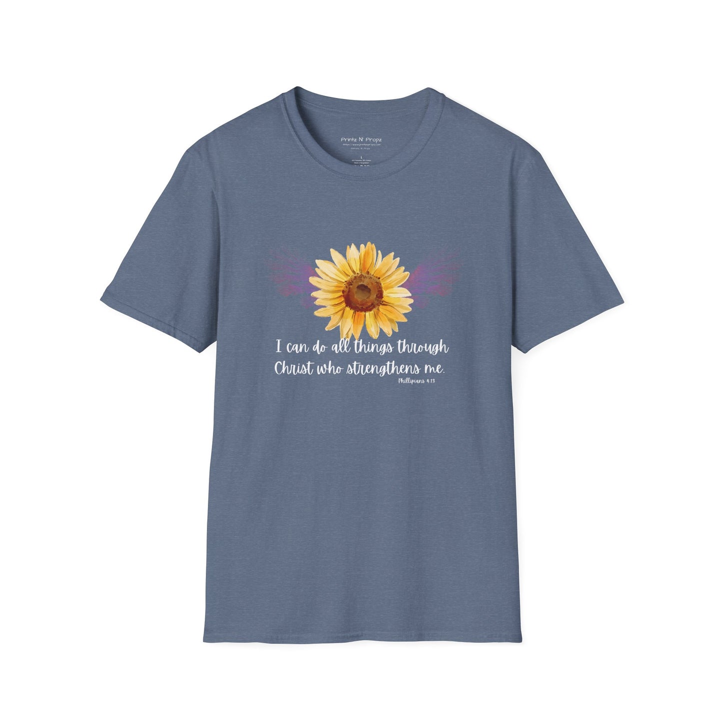 Sunflower Philippians 4:13 T-Shirt