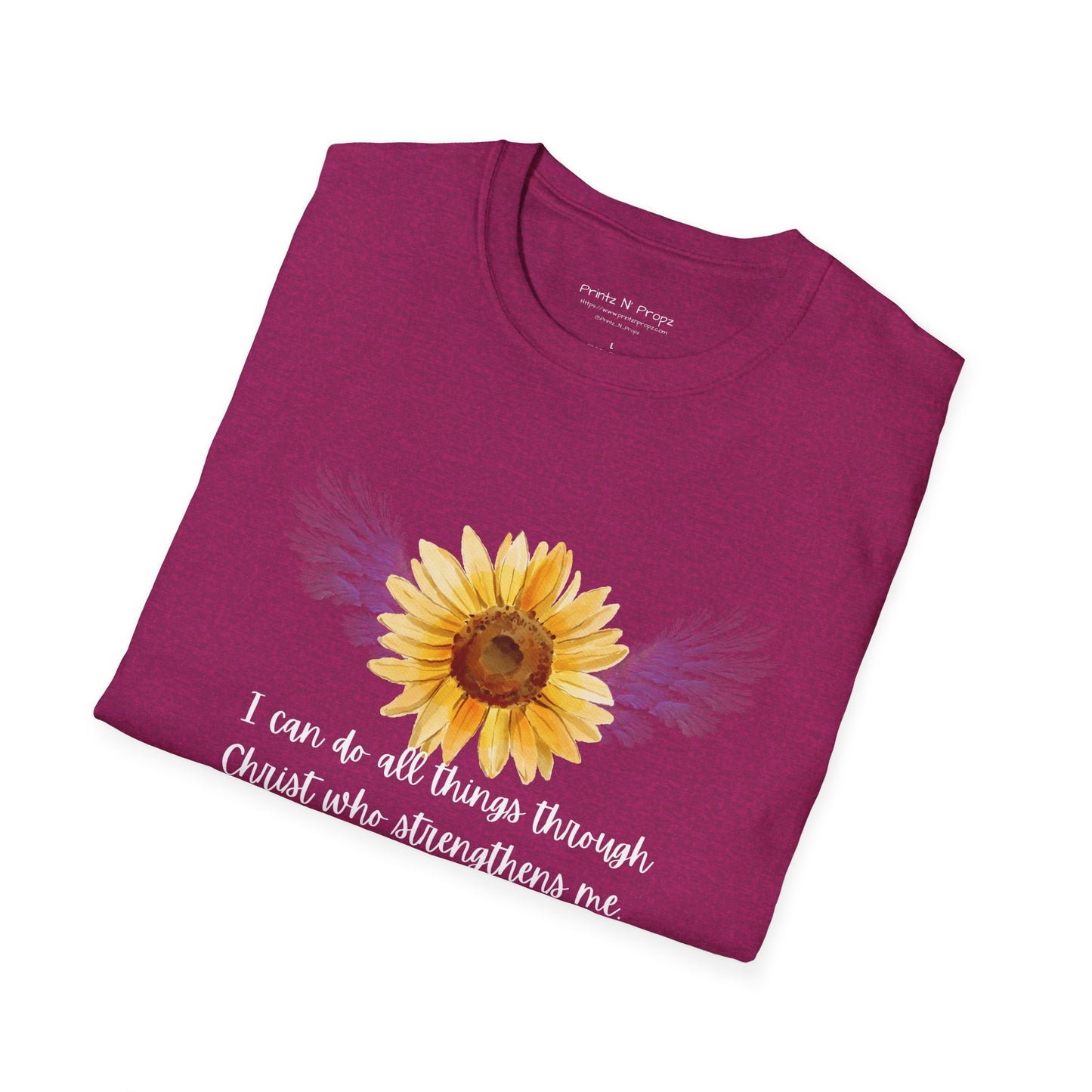 Sunflower Philippians 4:13 T-Shirt
