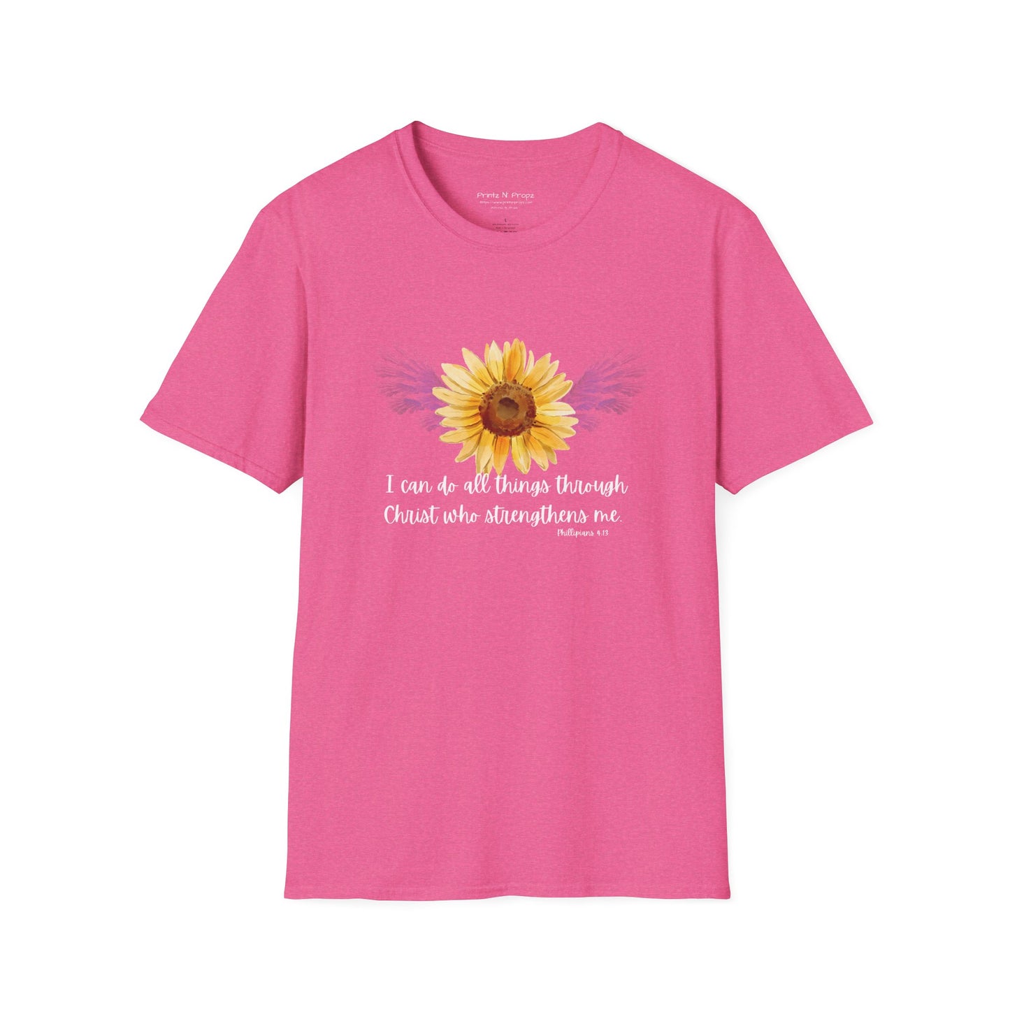 Sunflower Philippians 4:13 T-Shirt