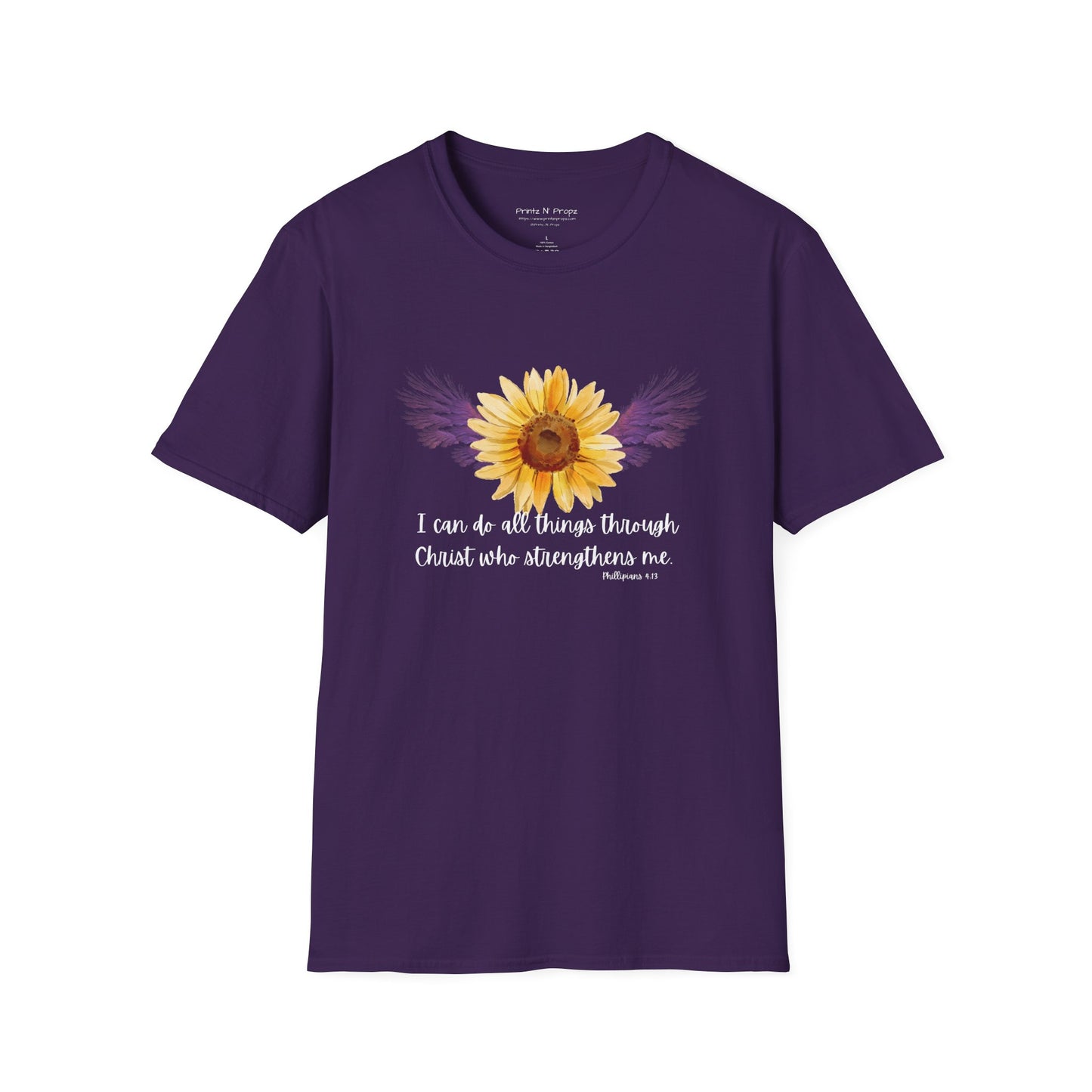 Sunflower Philippians 4:13 T-Shirt