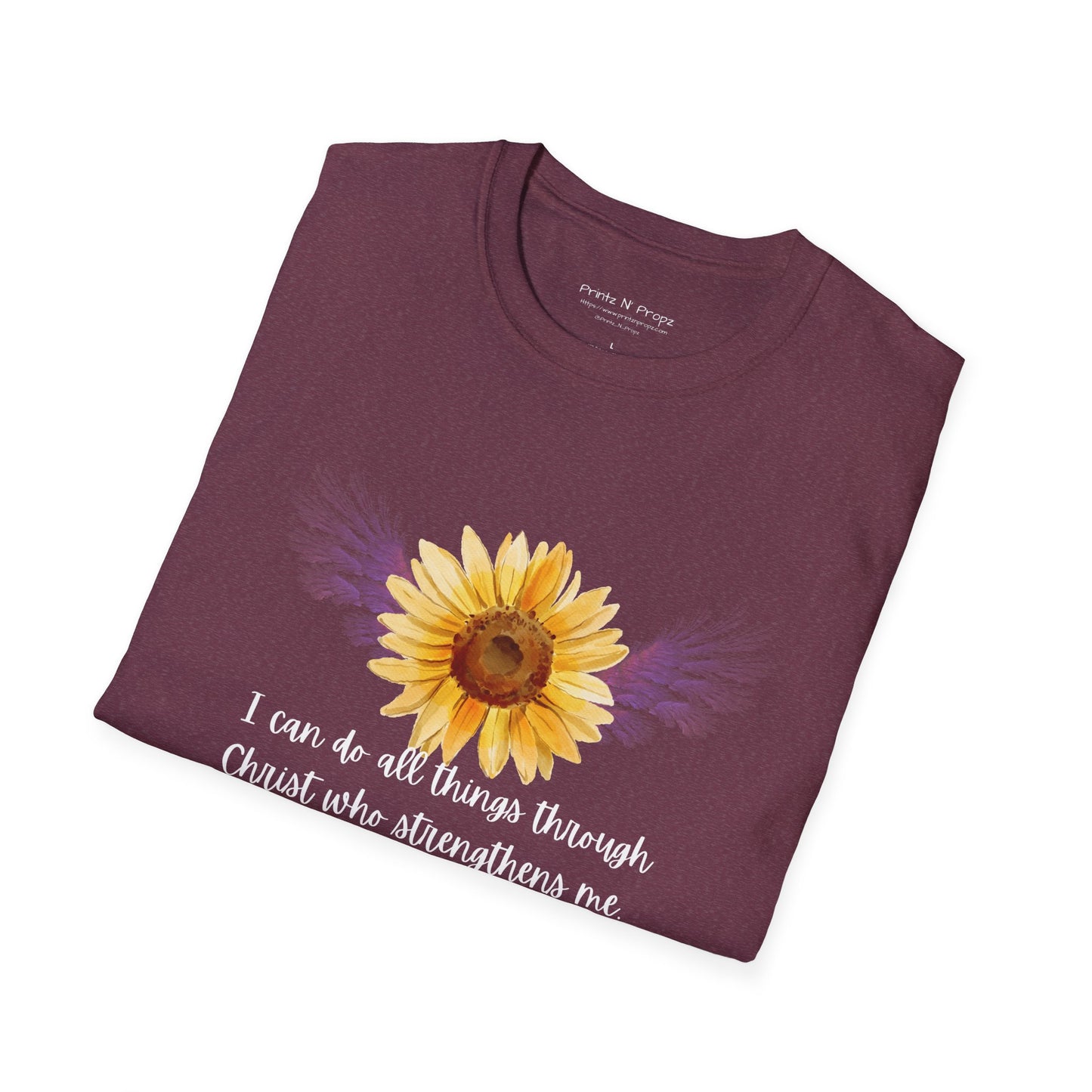 Sunflower Philippians 4:13 T-Shirt