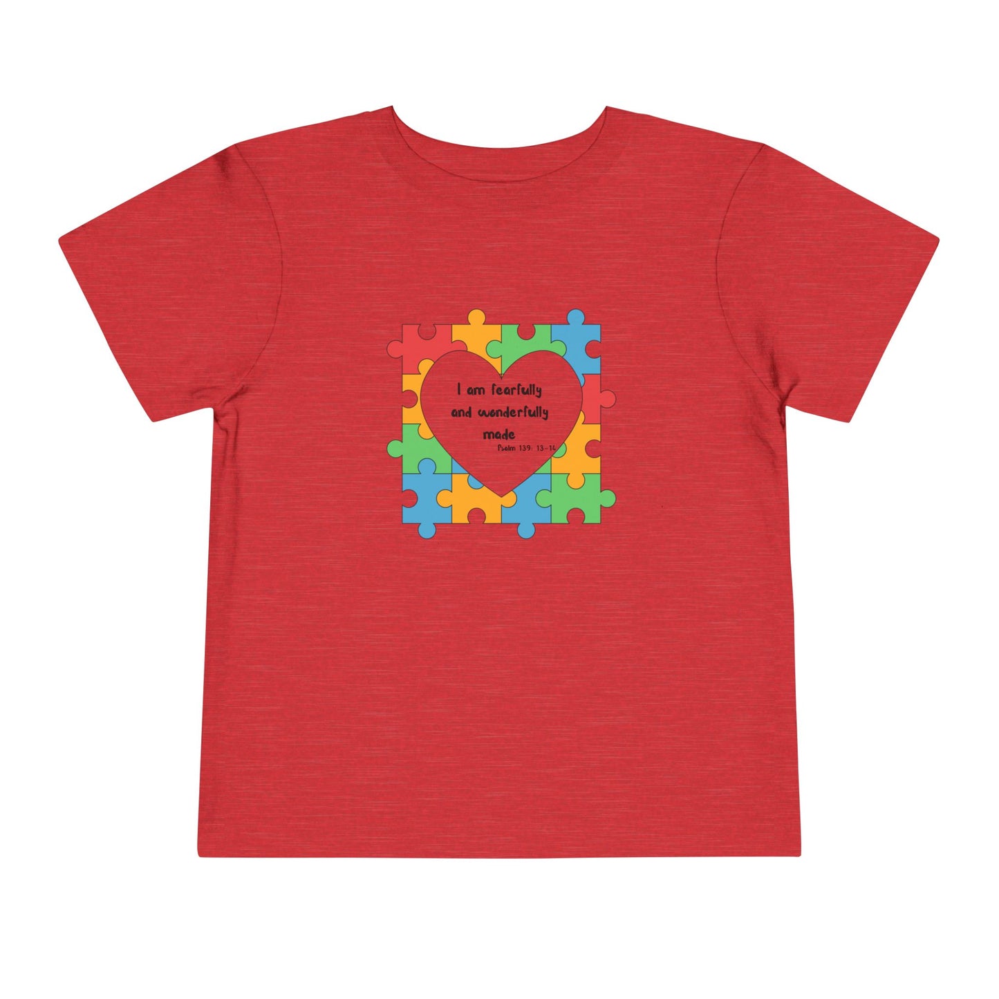 Toddler Tee - Psalm 139 Christian Scripture autism awareness month