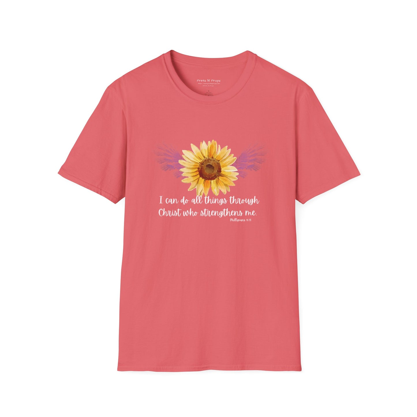 Sunflower Philippians 4:13 T-Shirt