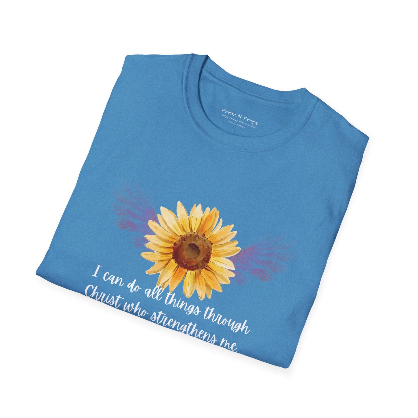 Sunflower Philippians 4:13 T-Shirt