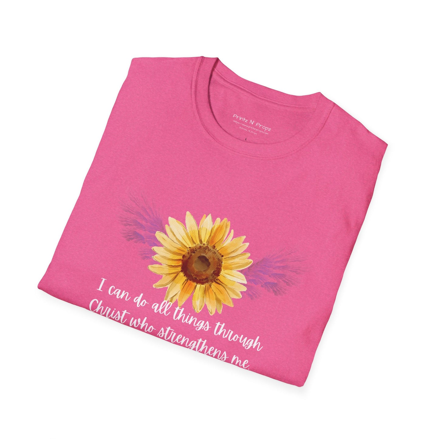 Sunflower Philippians 4:13 T-Shirt