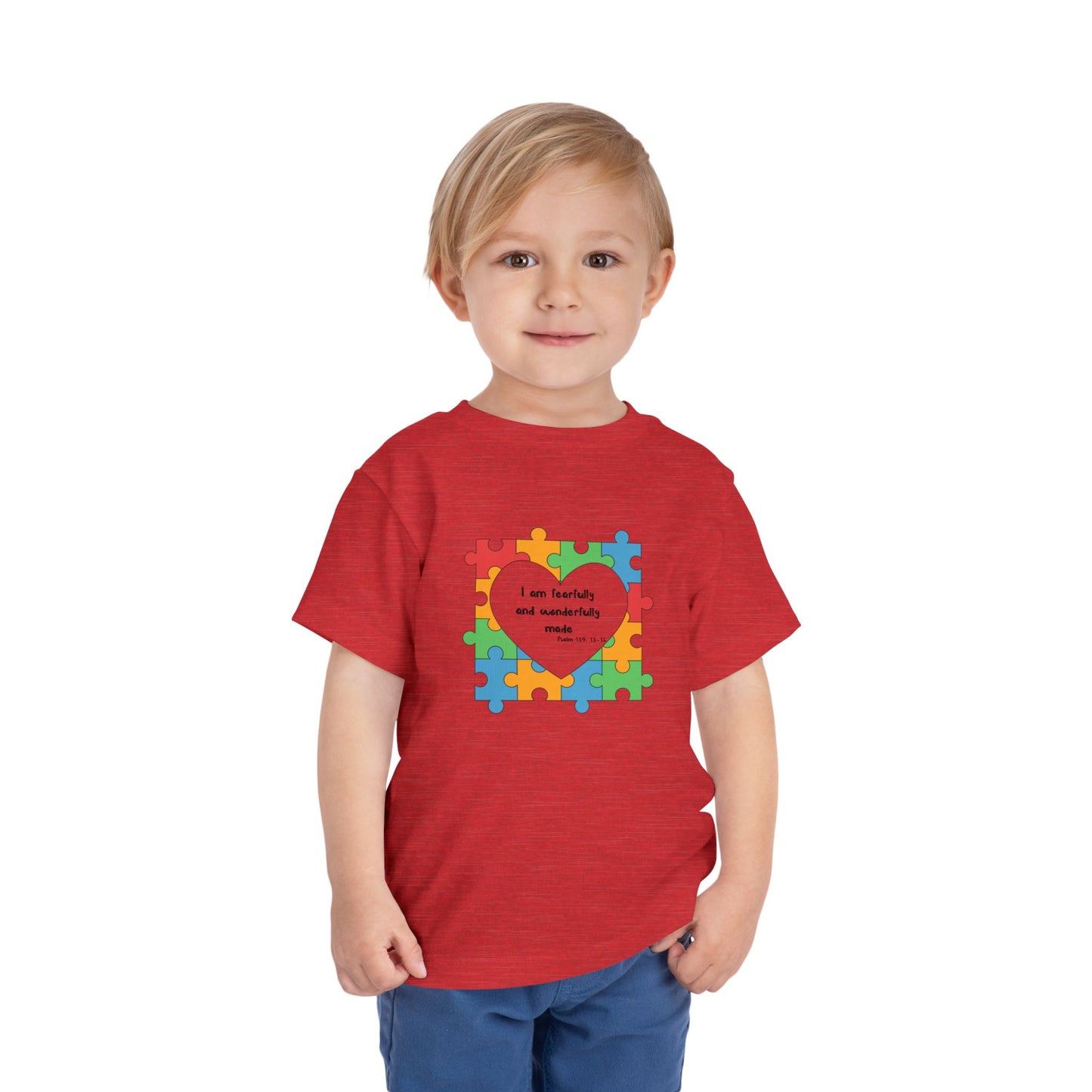 Toddler Tee - Psalm 139 Christian Scripture autism awareness month