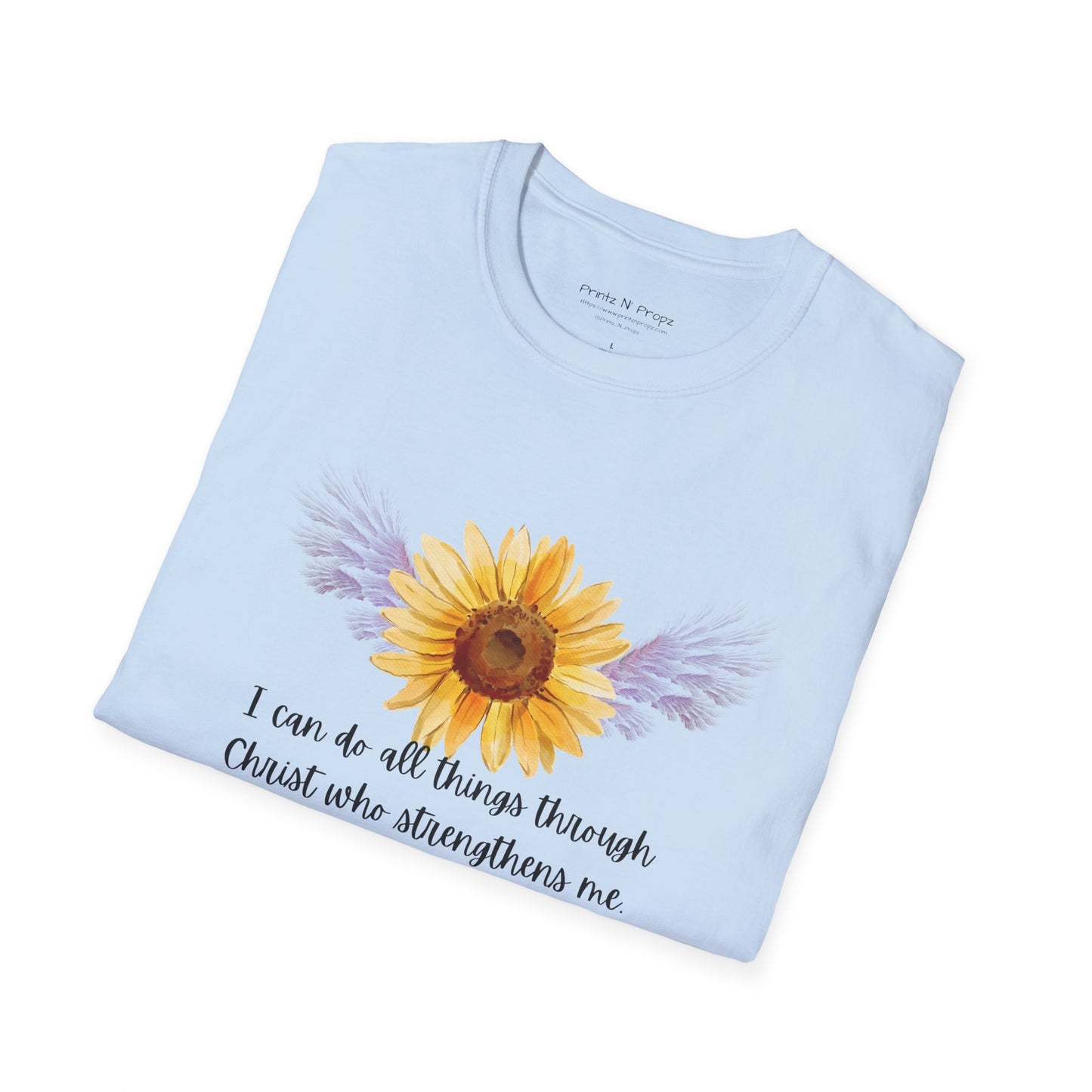 Sunflower Philippians 4:13 T-Shirt