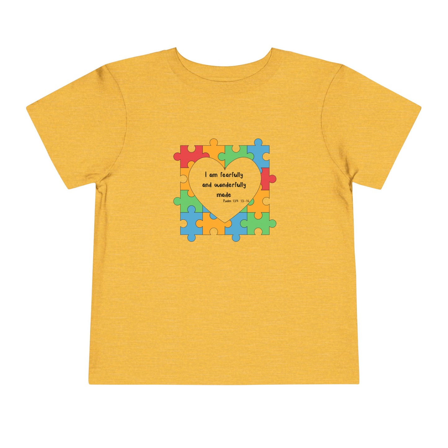 Toddler Tee - Psalm 139 Christian Scripture autism awareness month
