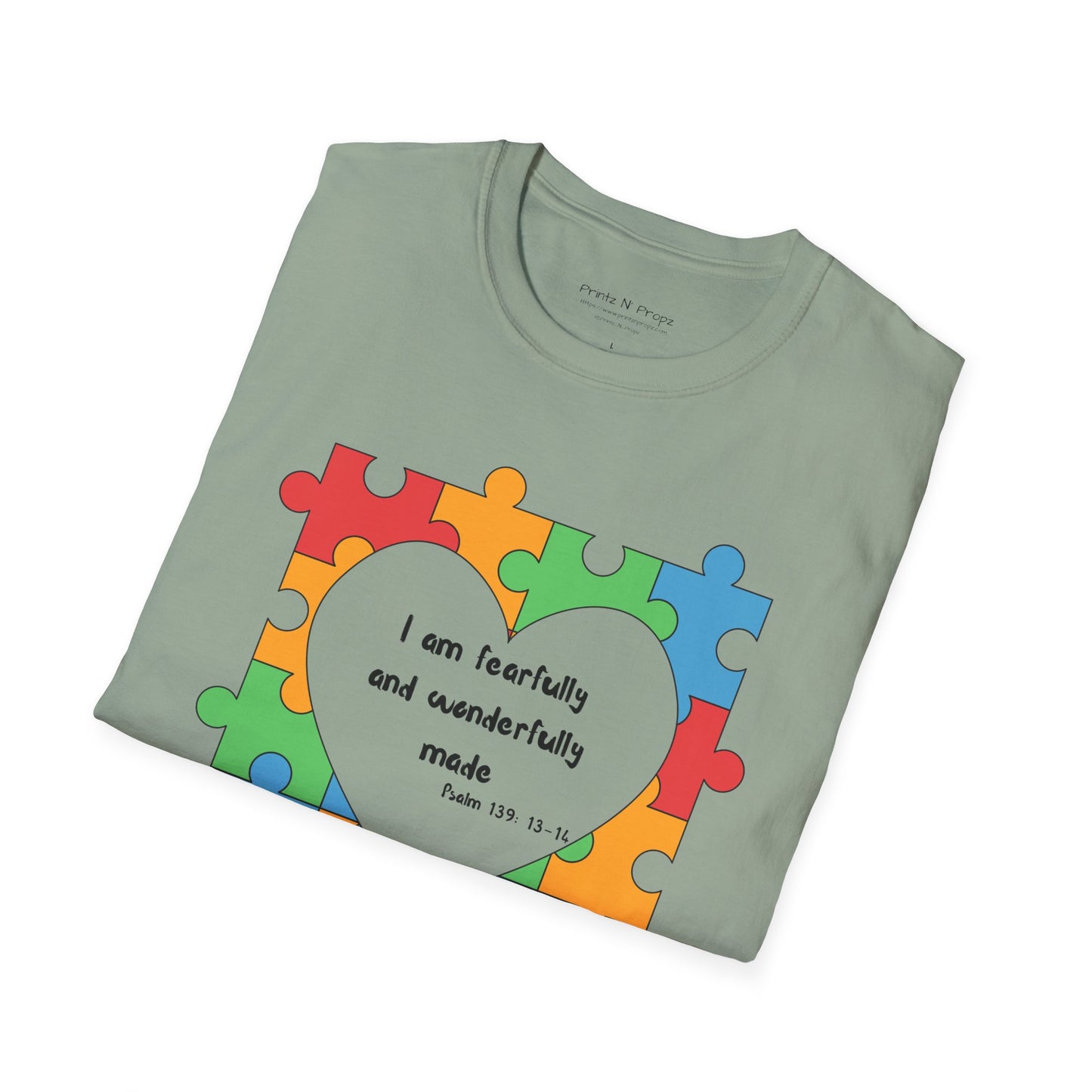 Autism Awareness T-Shirt - Psalm 139 Christian Tee