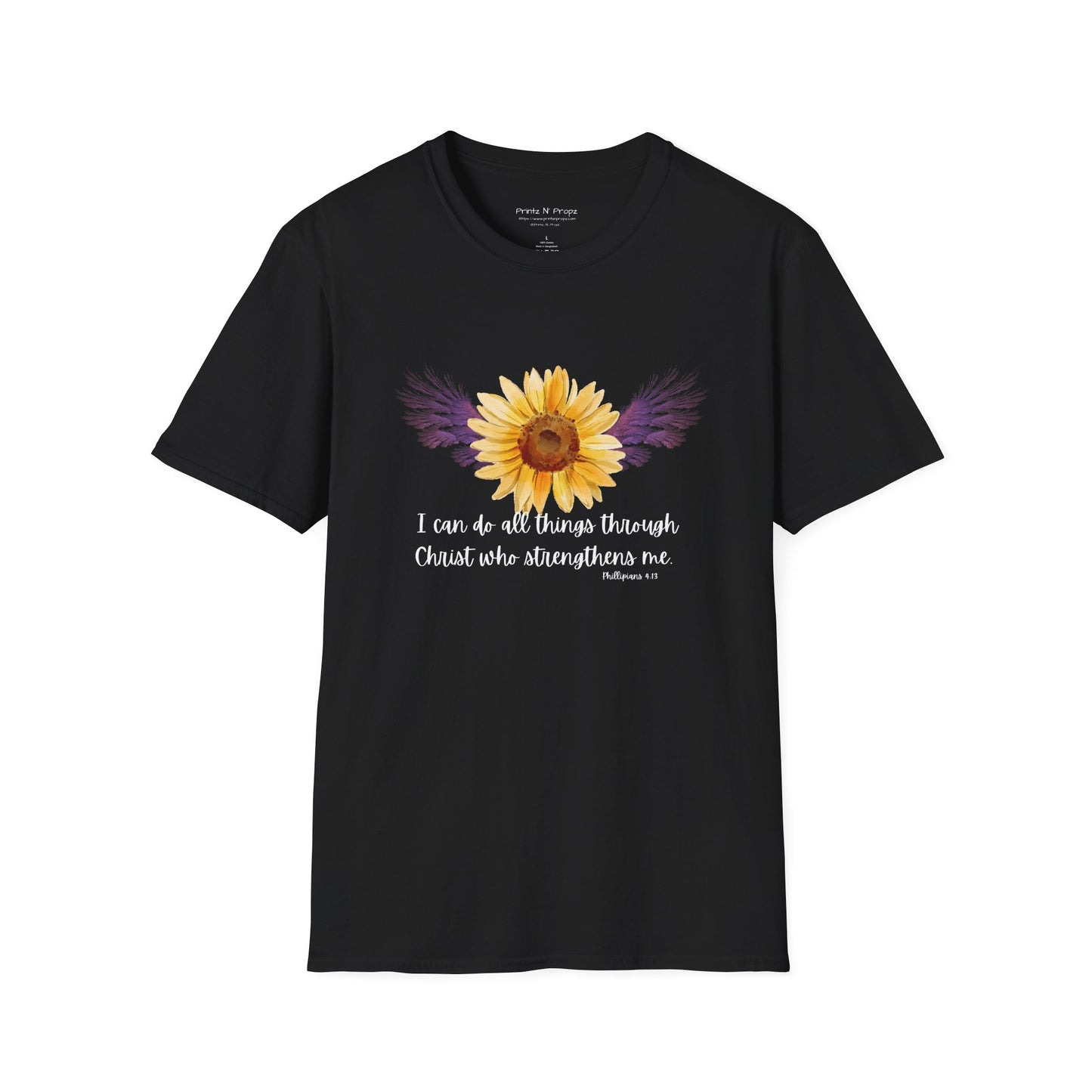 Sunflower Philippians 4:13 T-Shirt