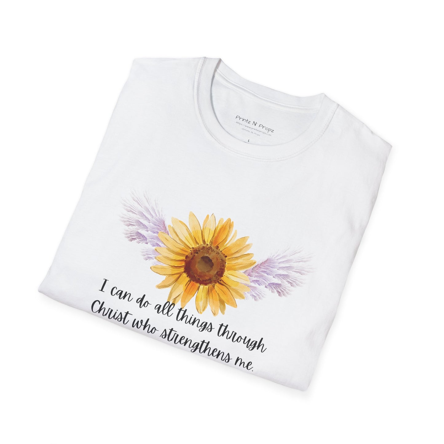 Sunflower Philippians 4:13 T-Shirt