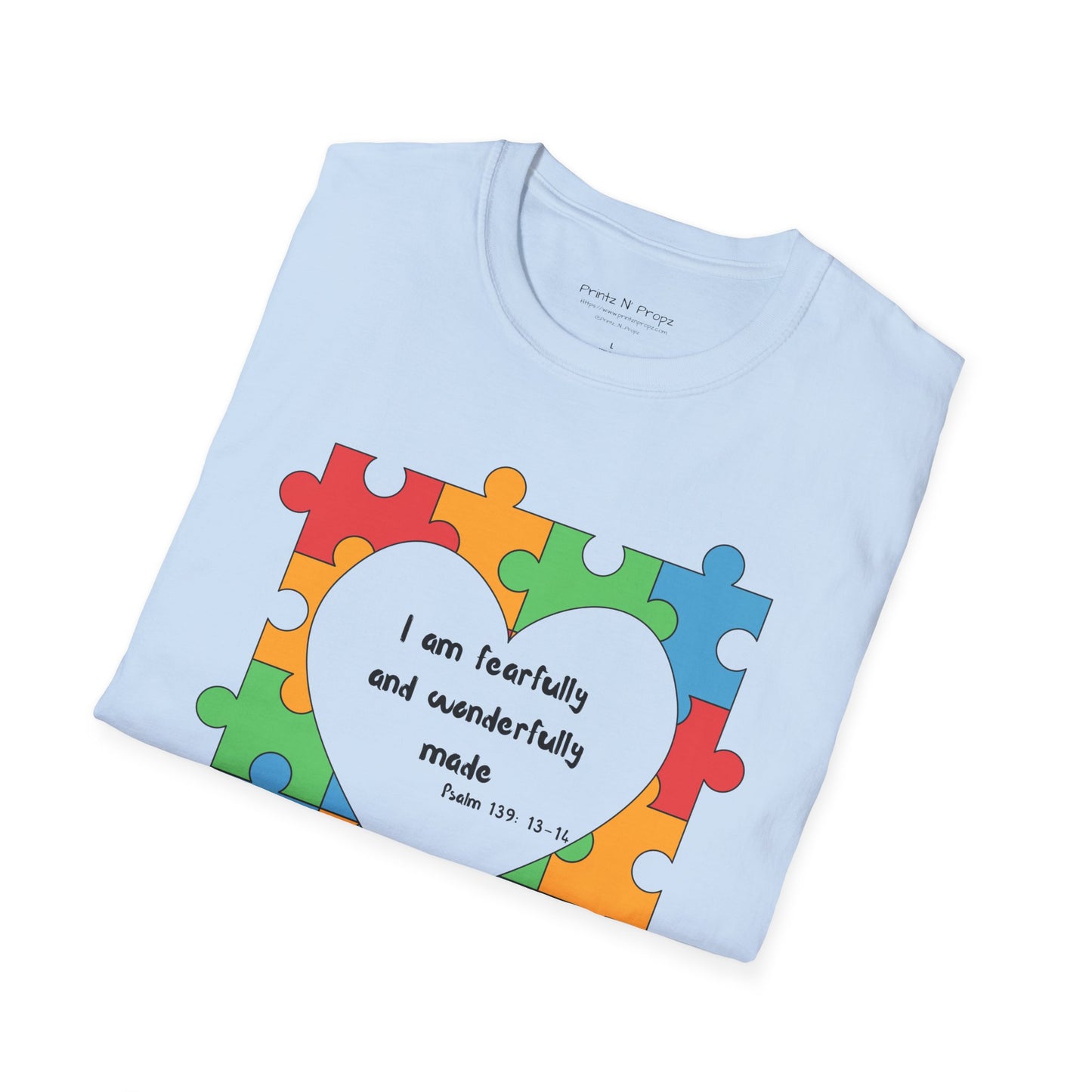 Autism Awareness T-Shirt - Psalm 139 Christian Tee