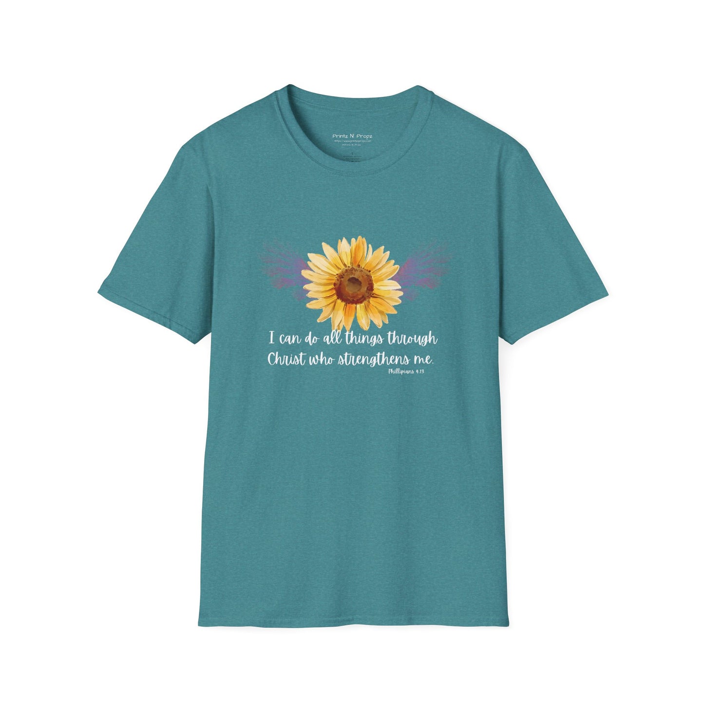 Sunflower Philippians 4:13 T-Shirt
