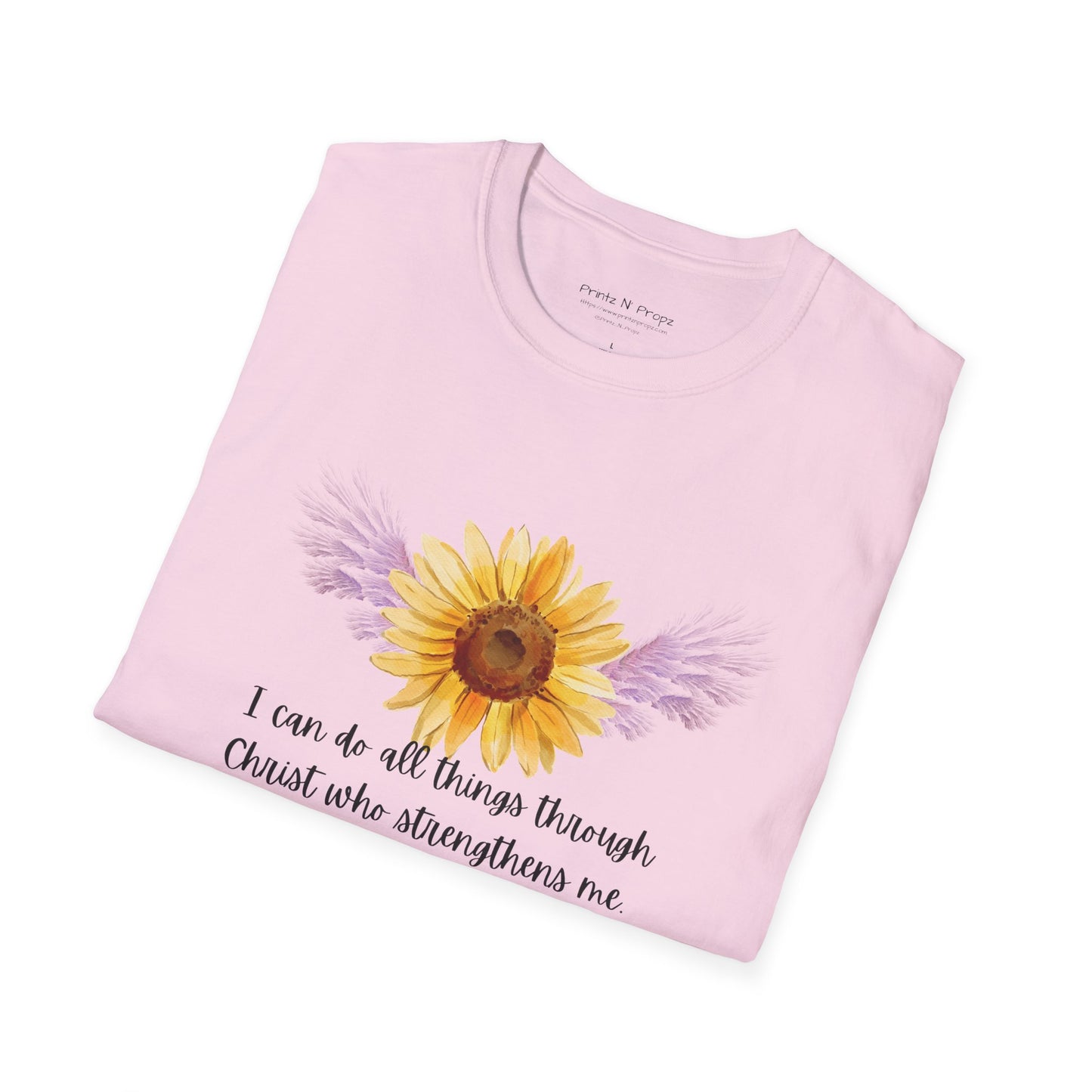 Sunflower Philippians 4:13 T-Shirt