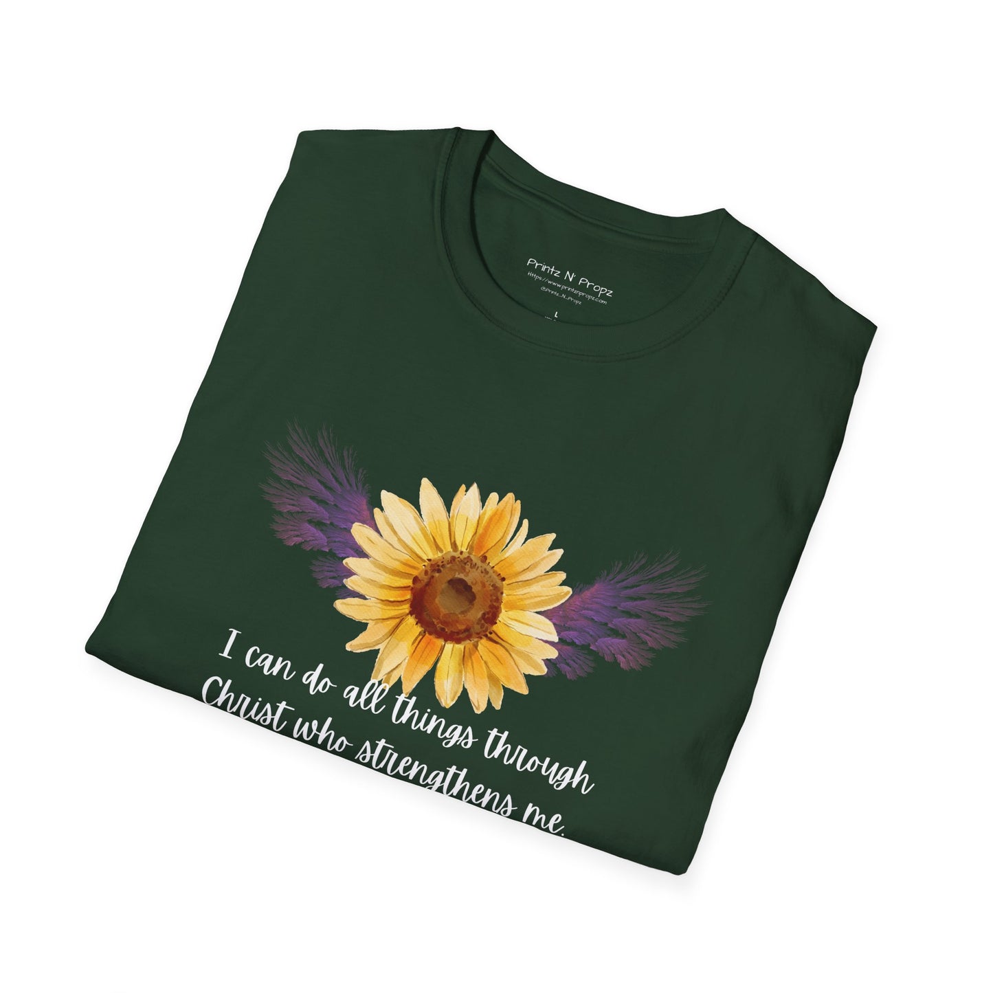 Sunflower Philippians 4:13 T-Shirt