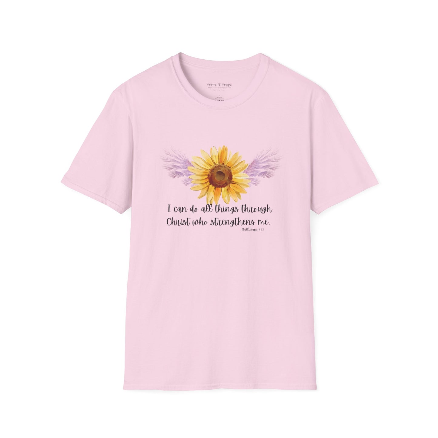 Sunflower Philippians 4:13 T-Shirt