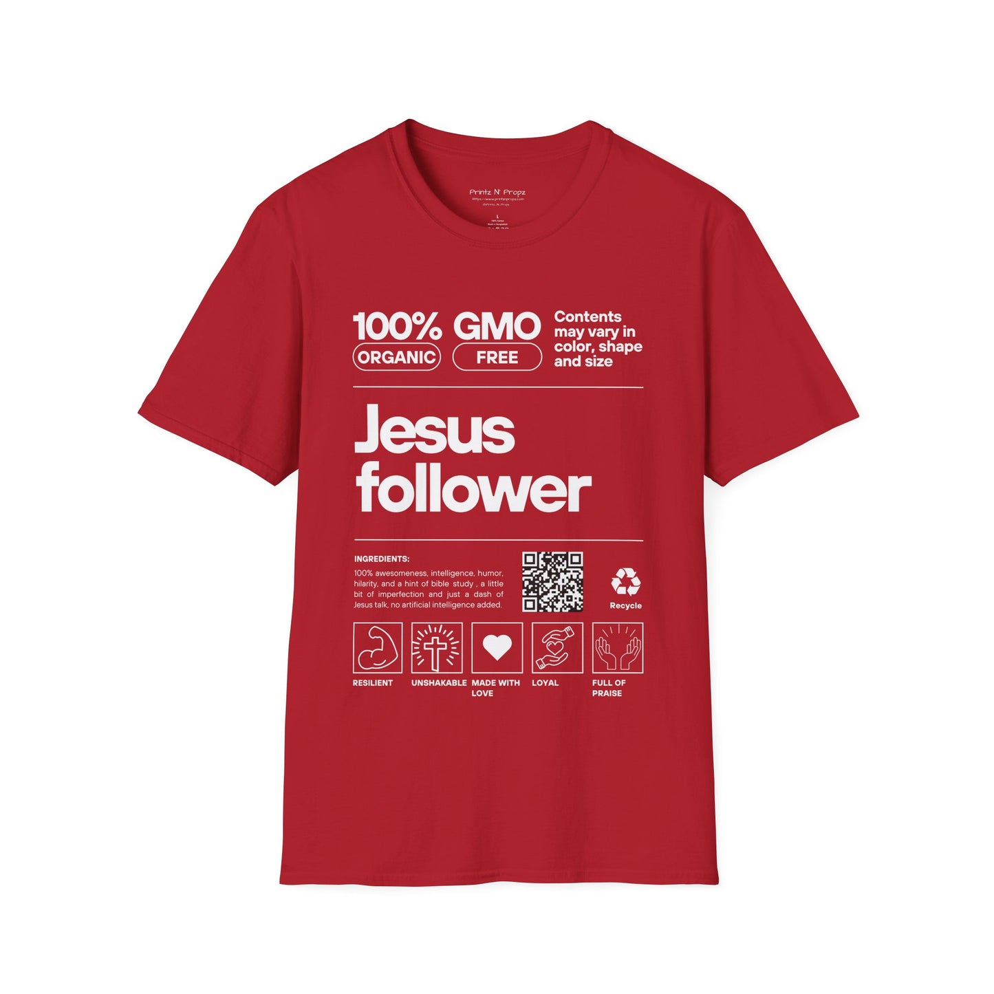 Jesus Follower Unisex Softstyle T-Shirt - Organic & GMO Free