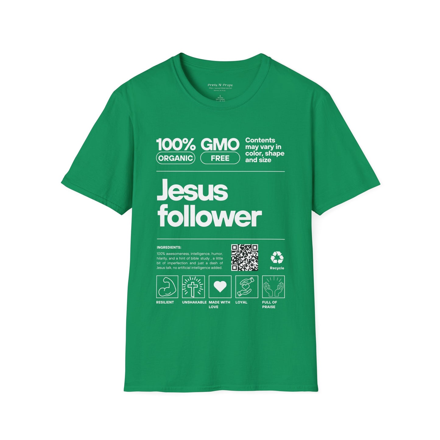 Jesus Follower Unisex Softstyle T-Shirt - Organic & GMO Free