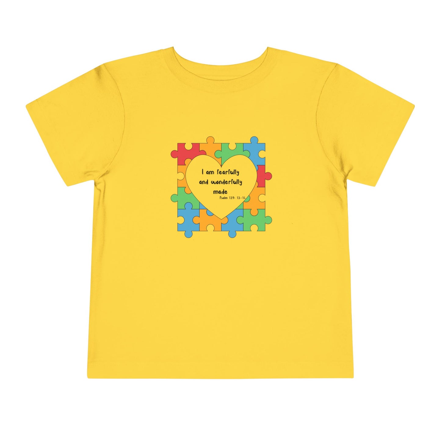 Toddler Tee - Psalm 139 Christian Scripture autism awareness month