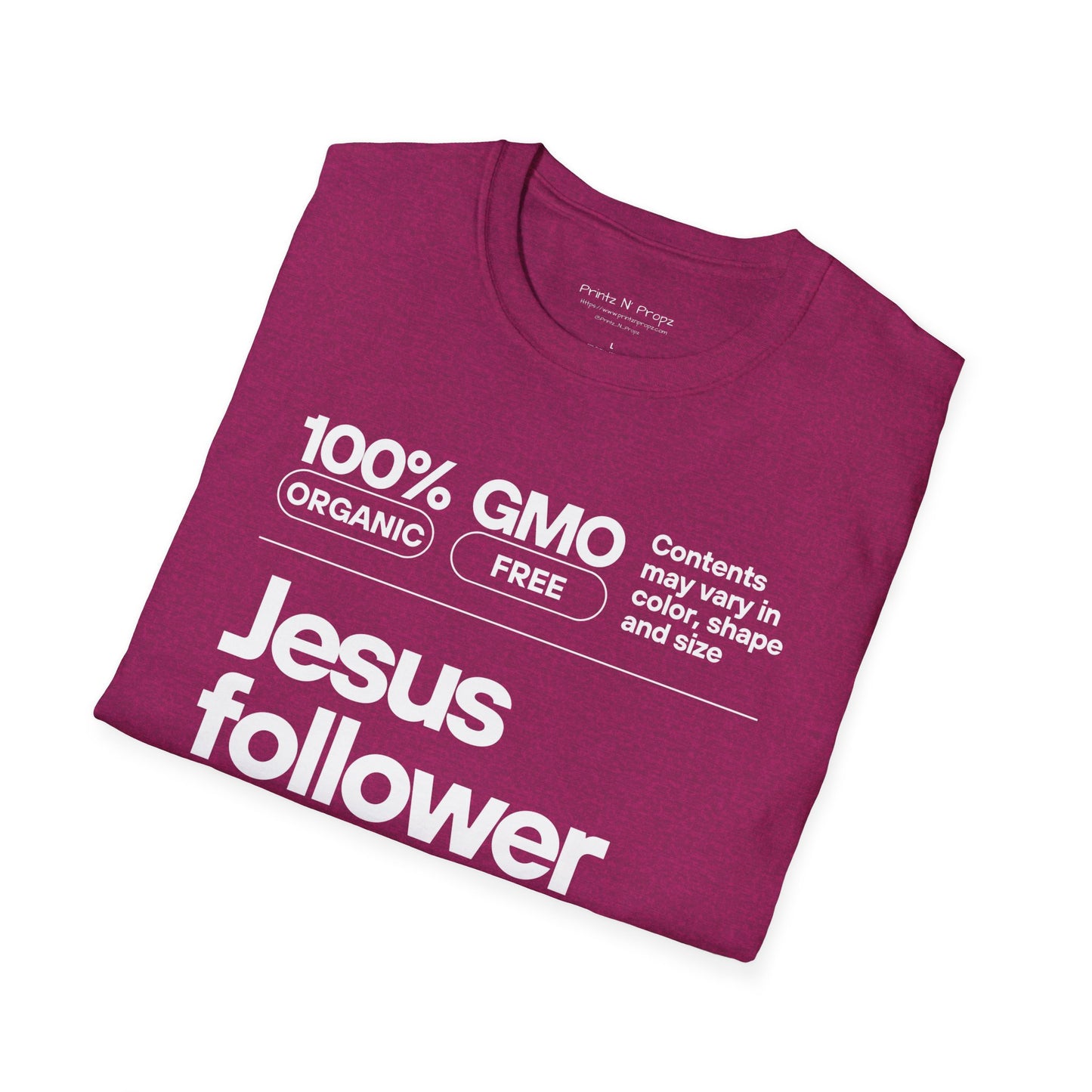 Jesus Follower Unisex Softstyle T-Shirt - Organic & GMO Free