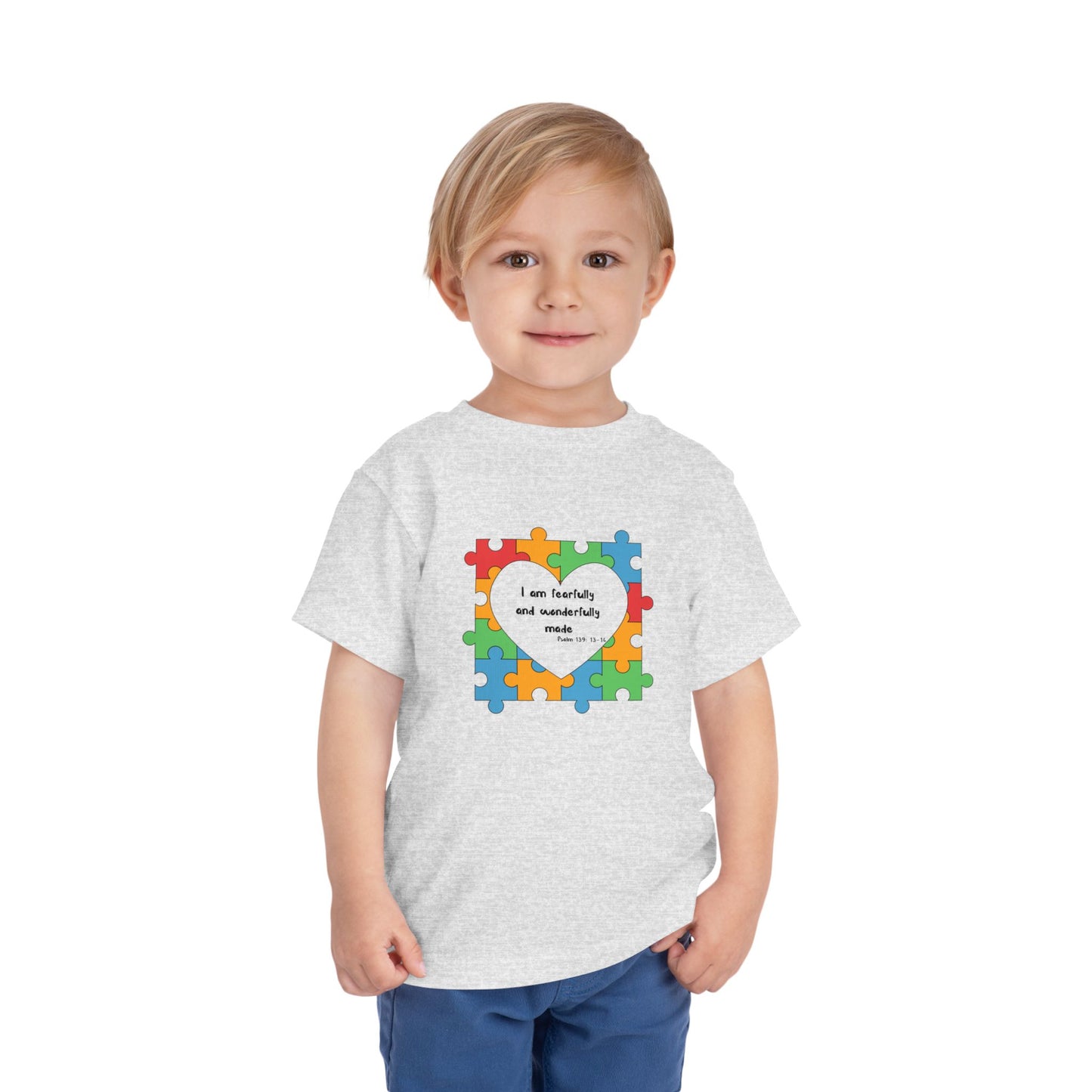Toddler Tee - Psalm 139 Christian Scripture autism awareness month