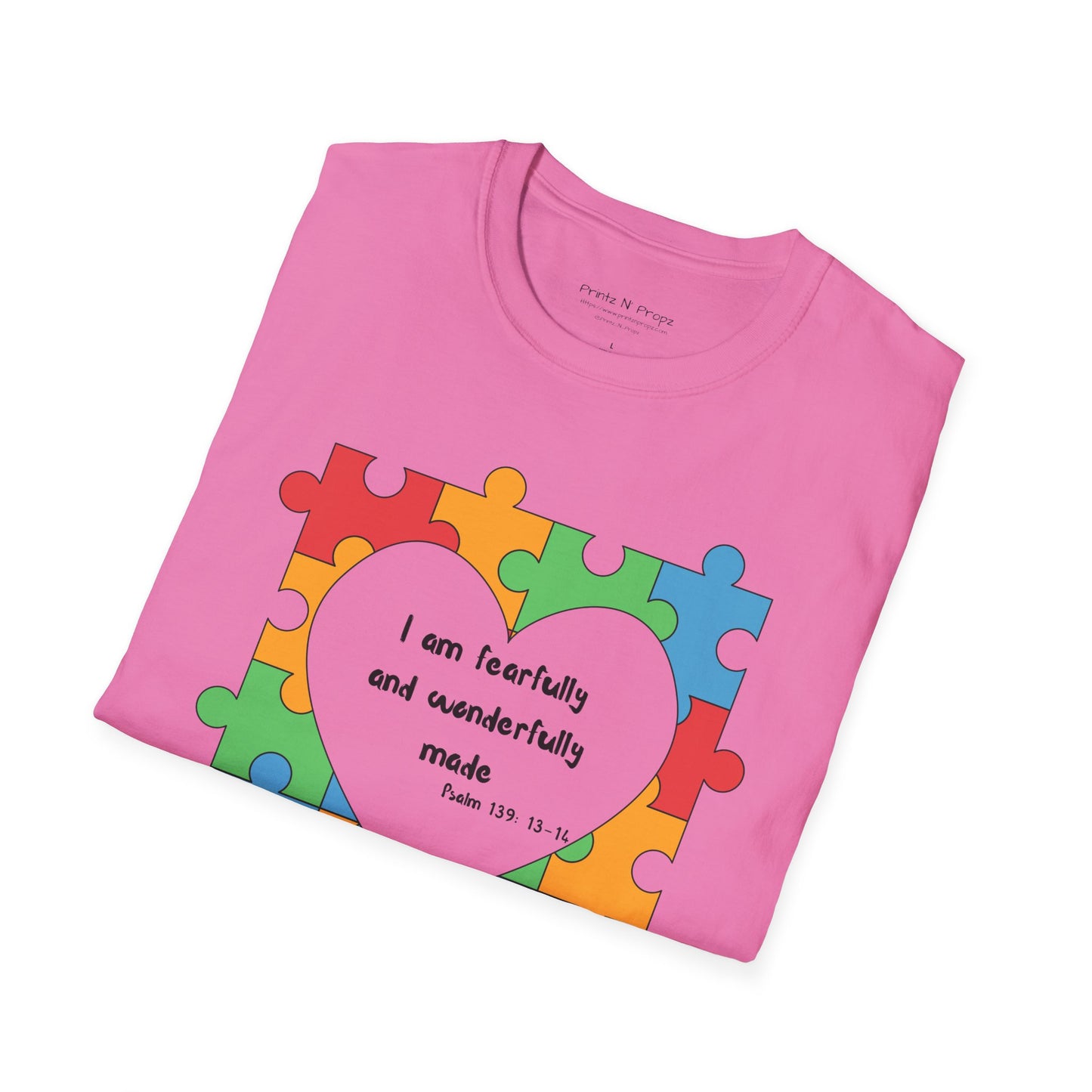 Autism Awareness T-Shirt - Psalm 139 Christian Tee