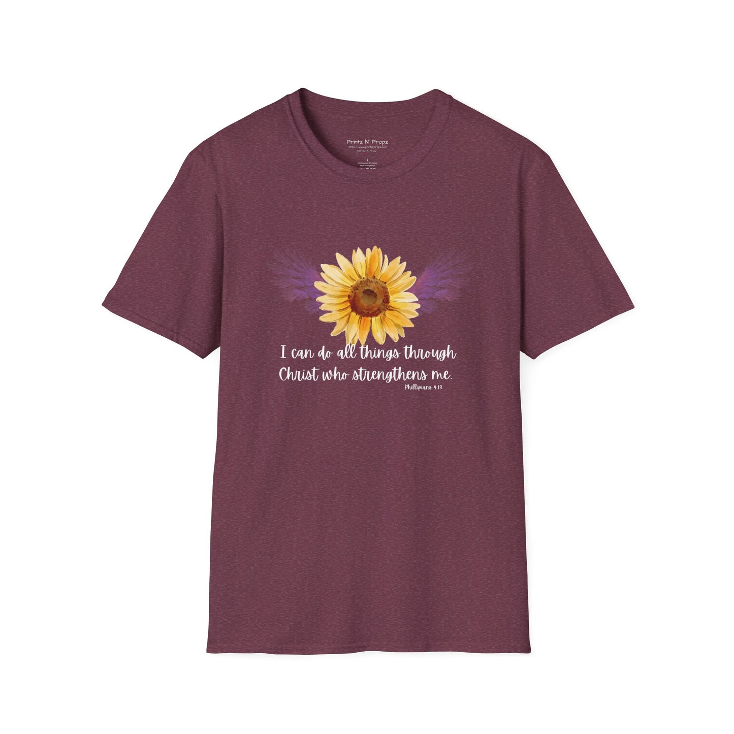 Sunflower Philippians 4:13 T-Shirt