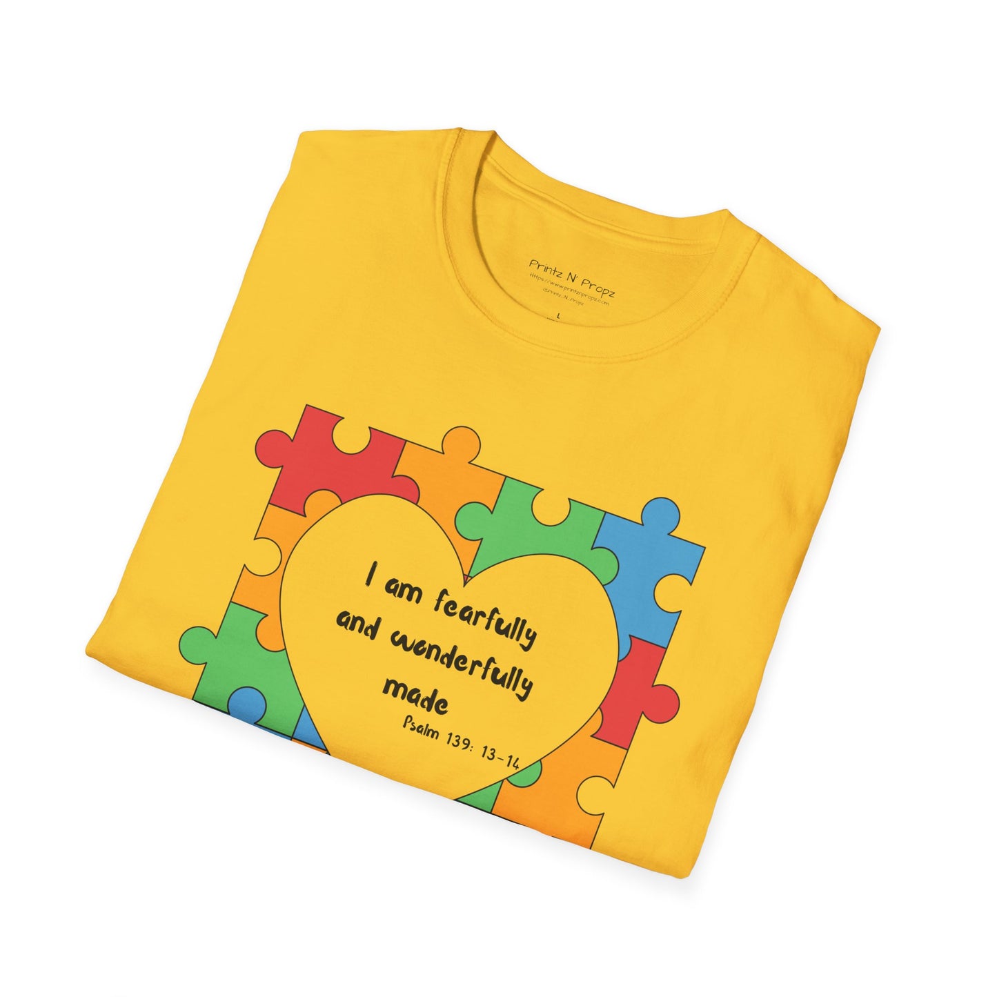 Autism Awareness T-Shirt - Psalm 139 Christian Tee