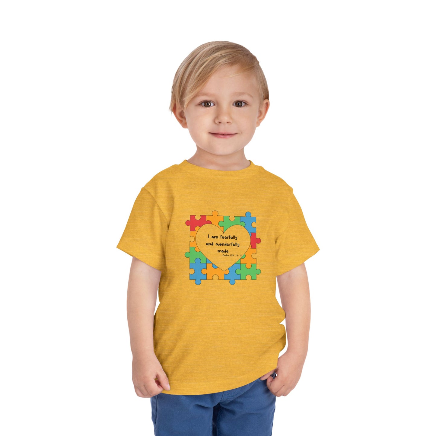 Toddler Tee - Psalm 139 Christian Scripture autism awareness month