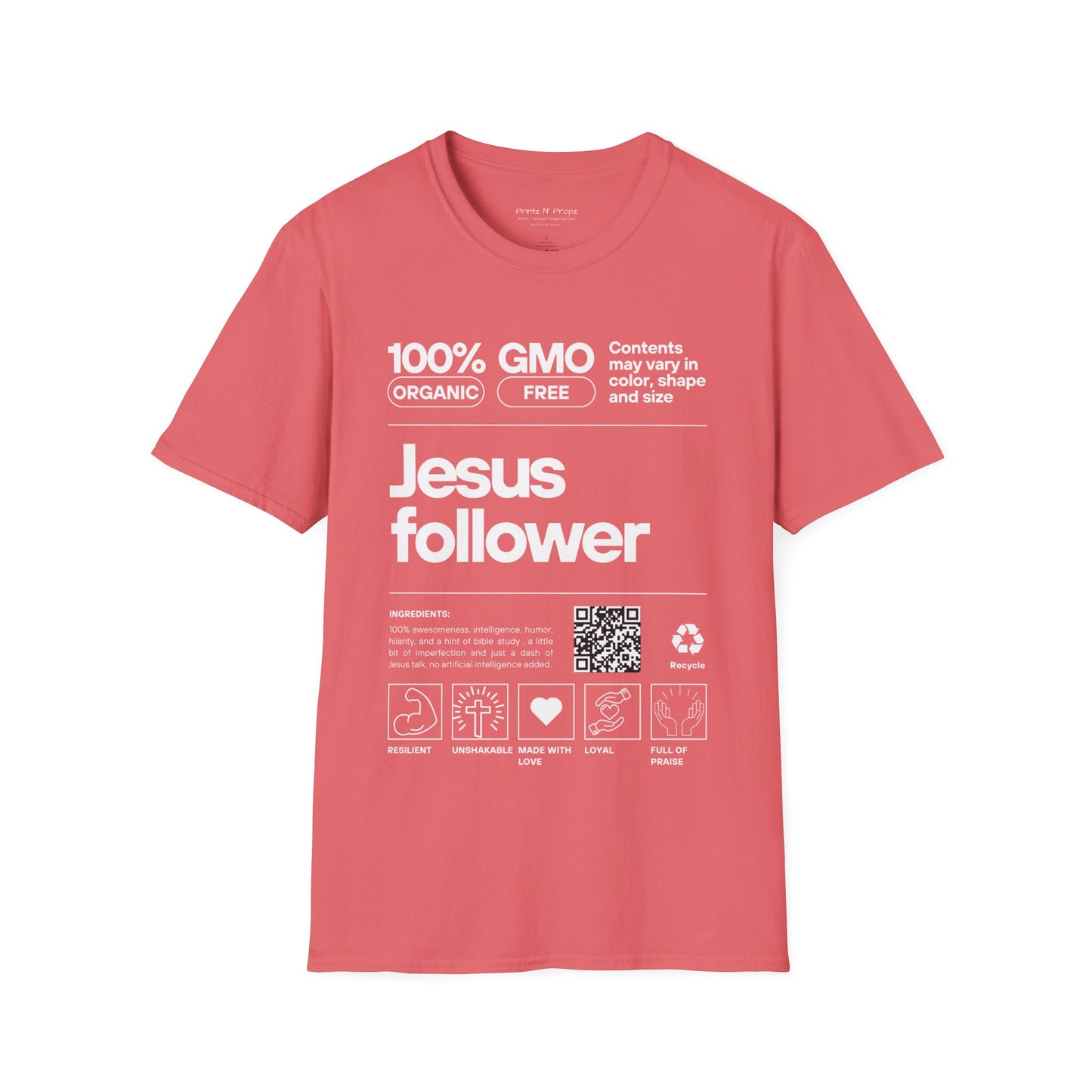 Jesus Follower Unisex Softstyle T-Shirt - Organic & GMO Free