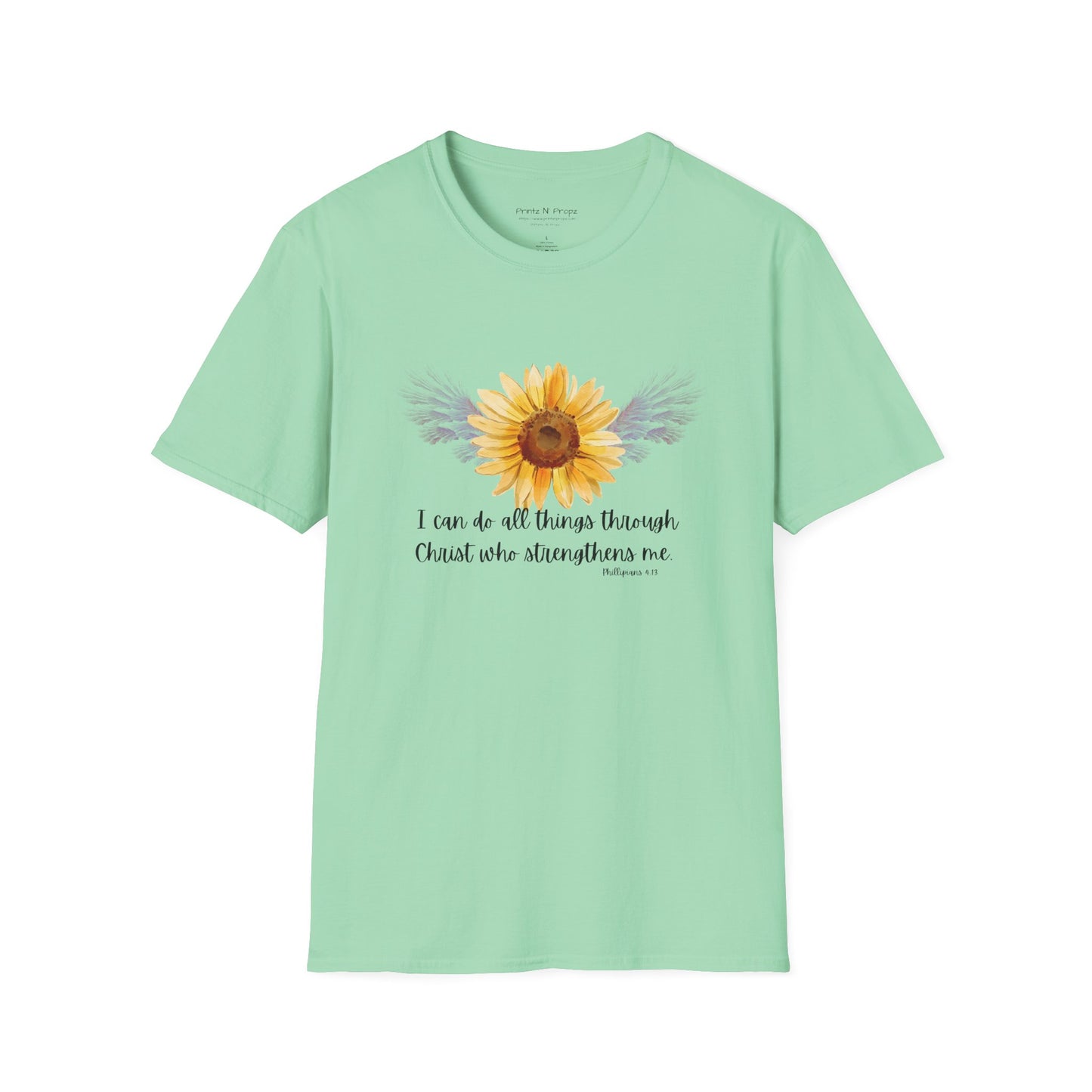 Sunflower Philippians 4:13 T-Shirt