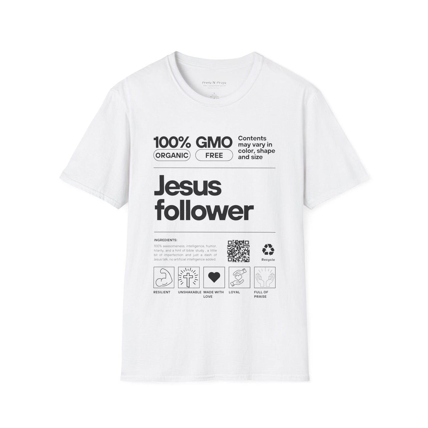 Jesus Follower Unisex Softstyle T-Shirt - Organic & GMO Free