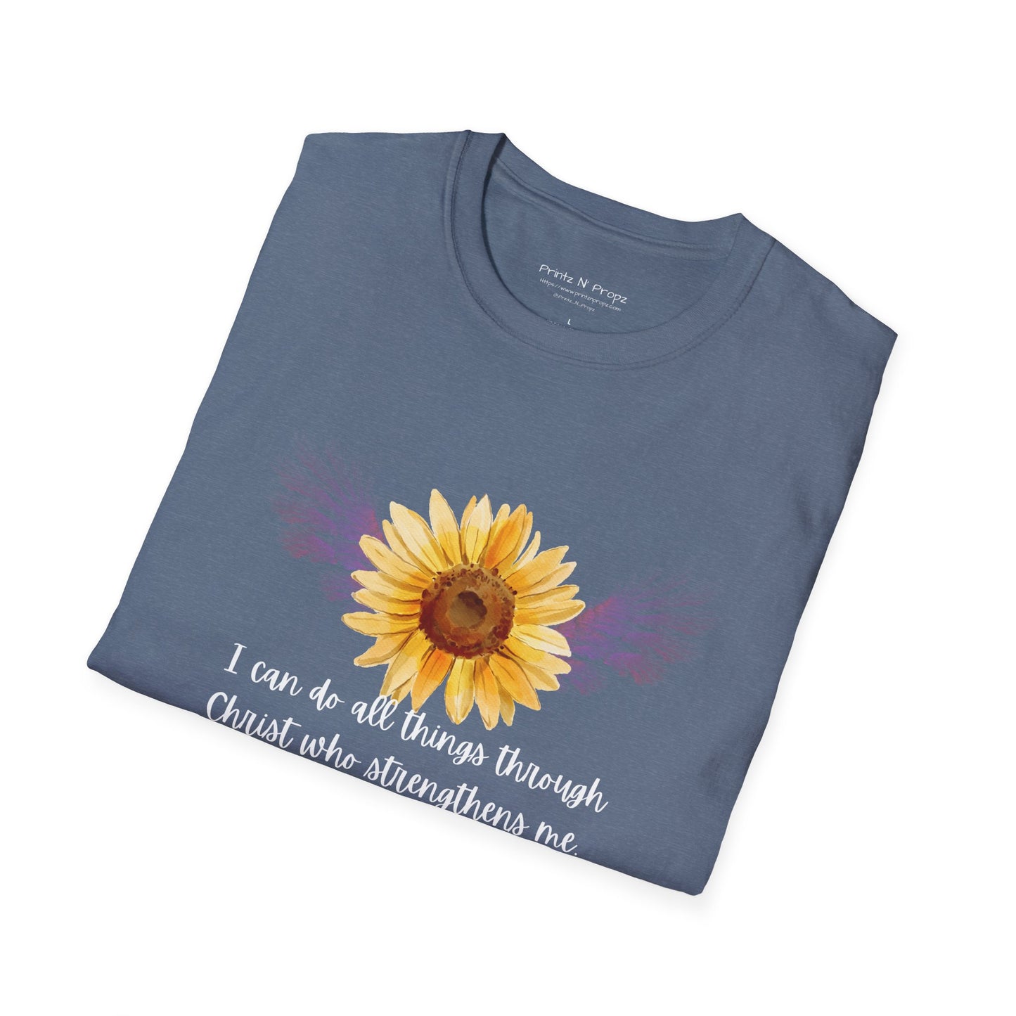 Sunflower Philippians 4:13 T-Shirt