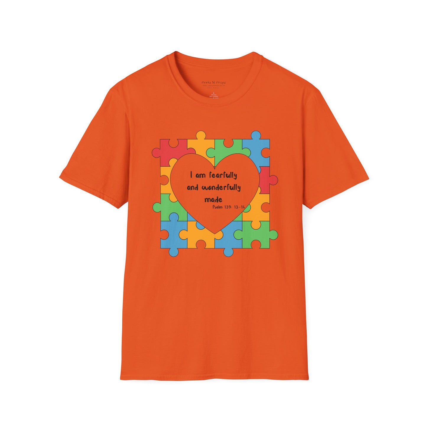 Autism Awareness T-Shirt - Psalm 139 Christian Tee