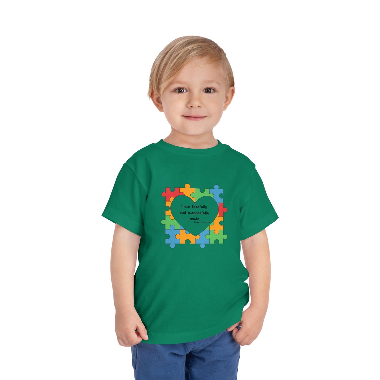 Toddler Tee - Psalm 139 Christian Scripture autism awareness month
