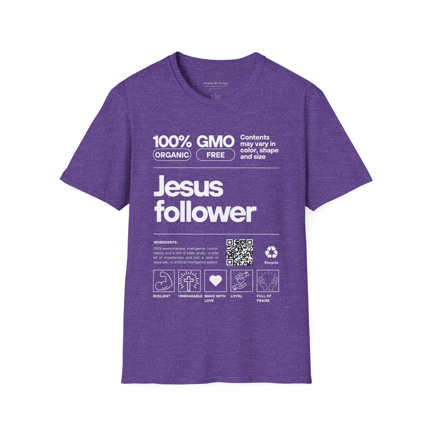 Jesus Follower Unisex Softstyle T-Shirt - Organic & GMO Free