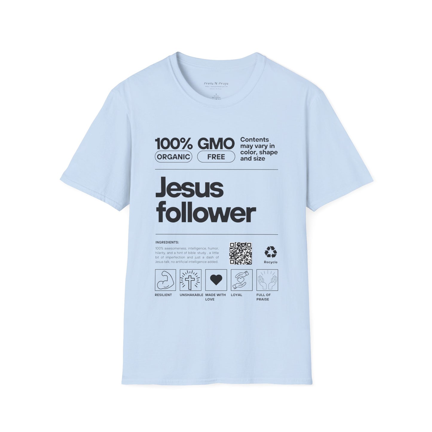 Jesus Follower Unisex Softstyle T-Shirt - Organic & GMO Free