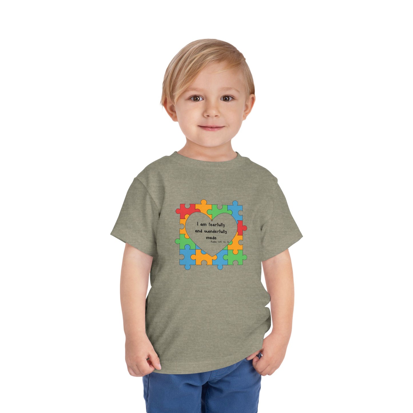 Toddler Tee - Psalm 139 Christian Scripture autism awareness month