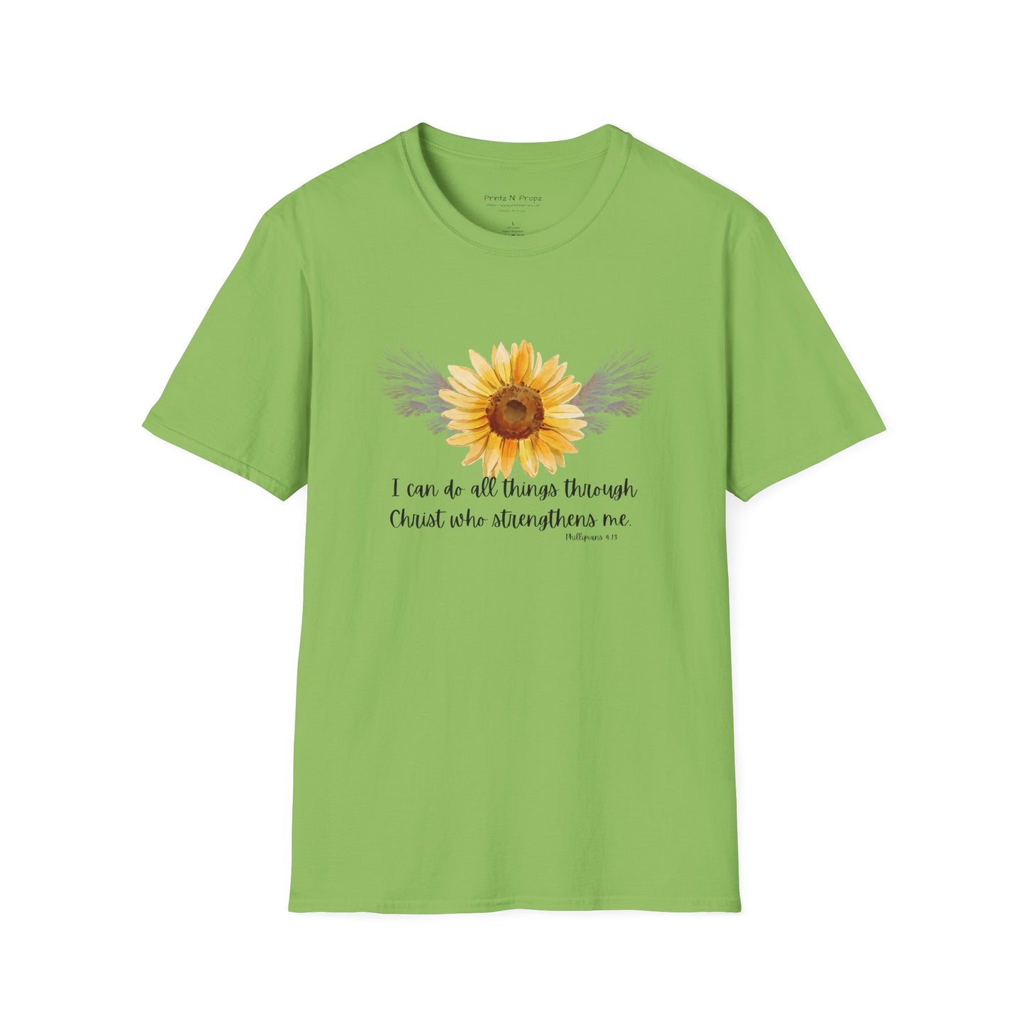 Sunflower Philippians 4:13 T-Shirt
