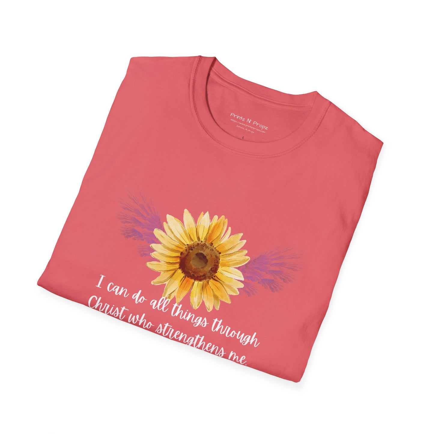 Sunflower Philippians 4:13 T-Shirt