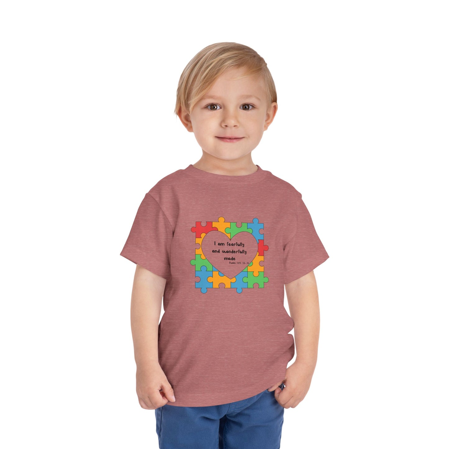 Toddler Tee - Psalm 139 Christian Scripture autism awareness month